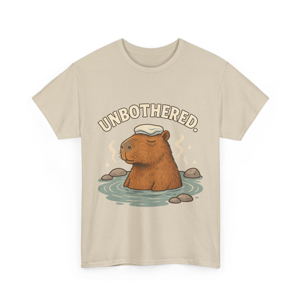 Unbothered Capybara Shirt – Funny Unisex Cotton Tee for Chill Vibes