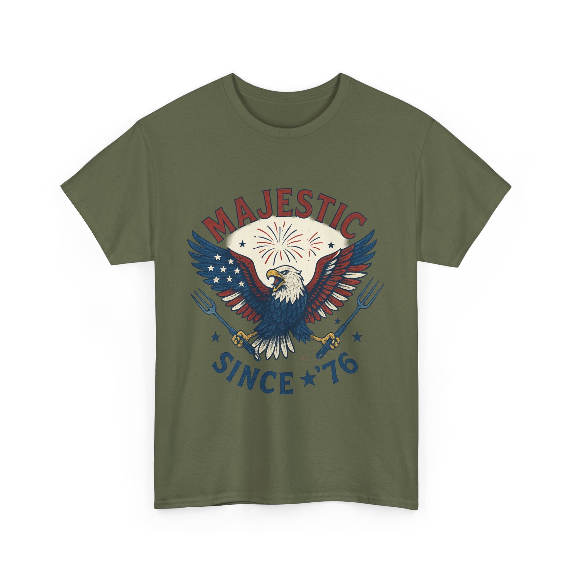 Majestic Eagle Since '76 T-Shirt – Vintage American Flag Tee for Men & Women, Patriotic USA Graphic Shirt