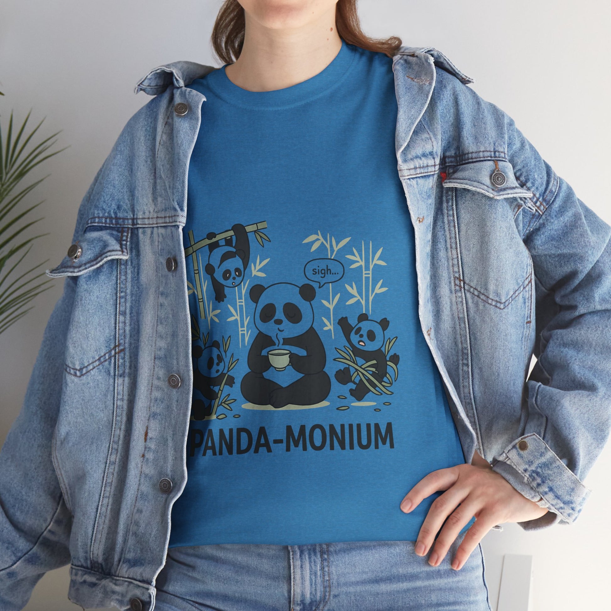 Unisex Panda-Monium T-Shirt – Fun Casual Wear for Animal Lovers