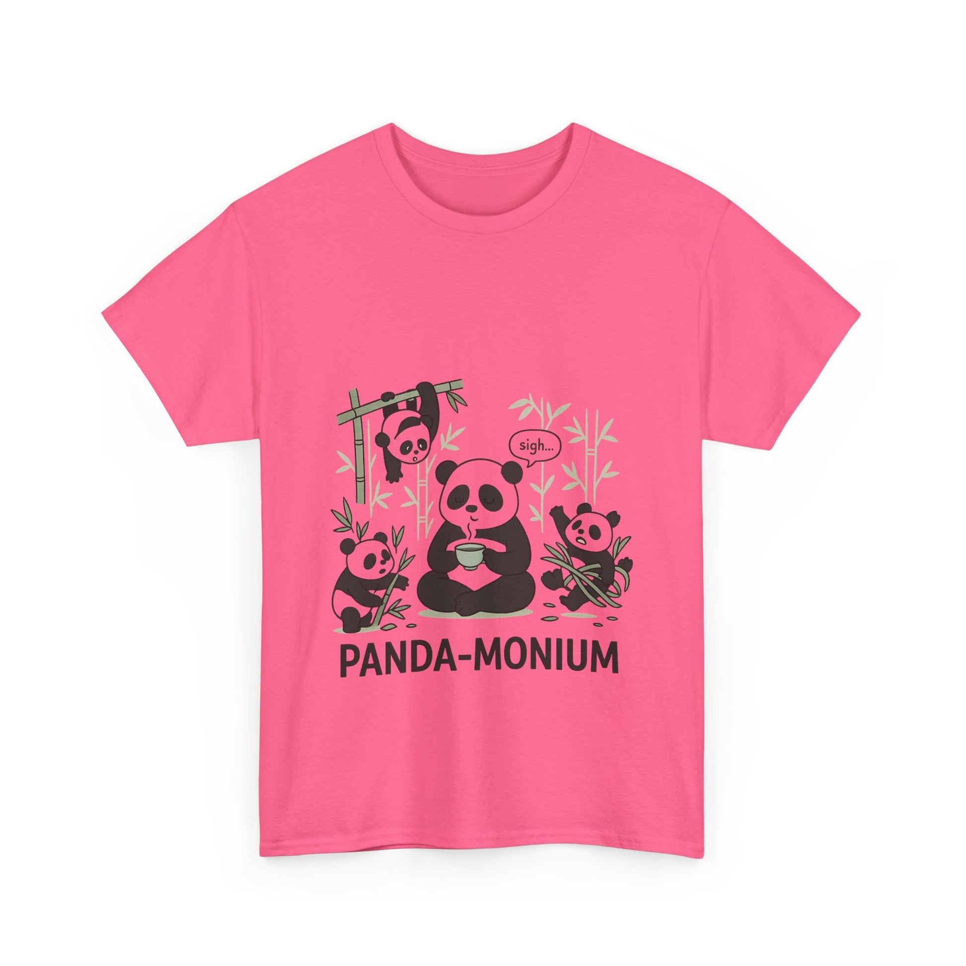 Unisex Panda-Monium T-Shirt – Fun Casual Wear for Animal Lovers