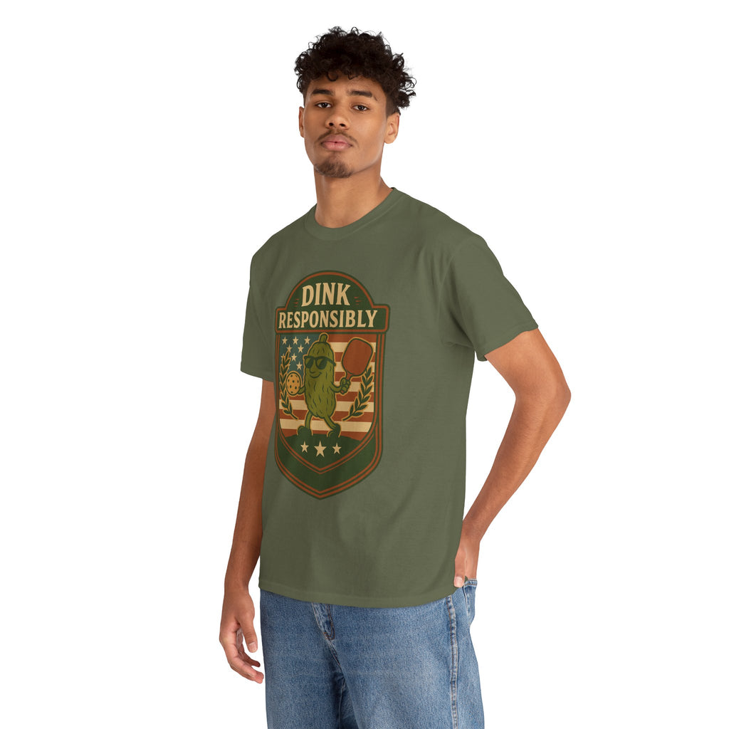 Dink Responsibly Pickleball T-Shirt – Funny Sports Tee