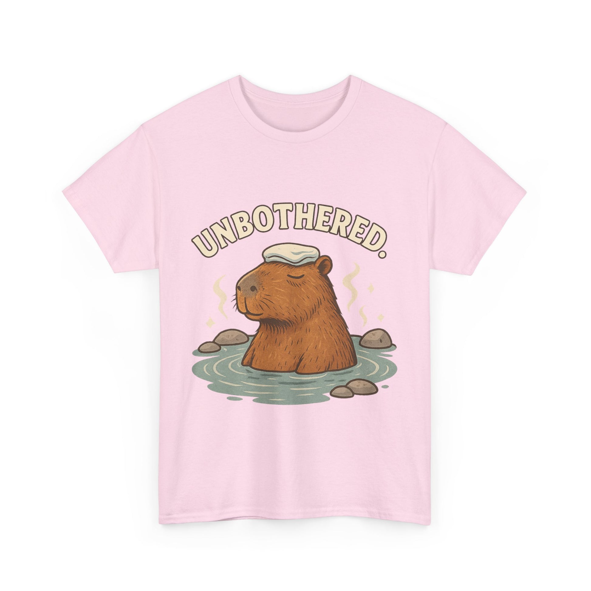 Unbothered Capybara Shirt – Funny Unisex Cotton Tee for Chill Vibes