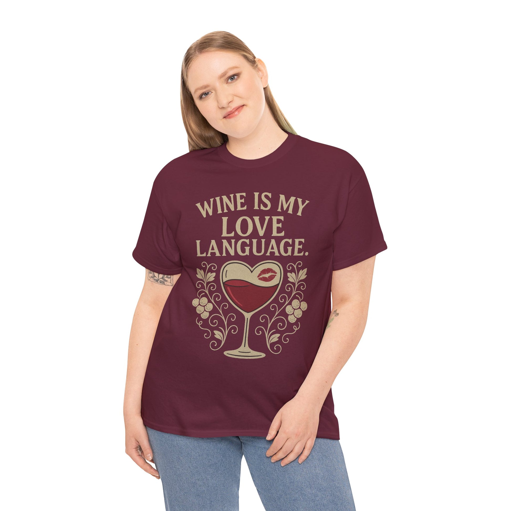 Wine Is My Love Language T-Shirt – Funny Unisex Wine Lover Tee