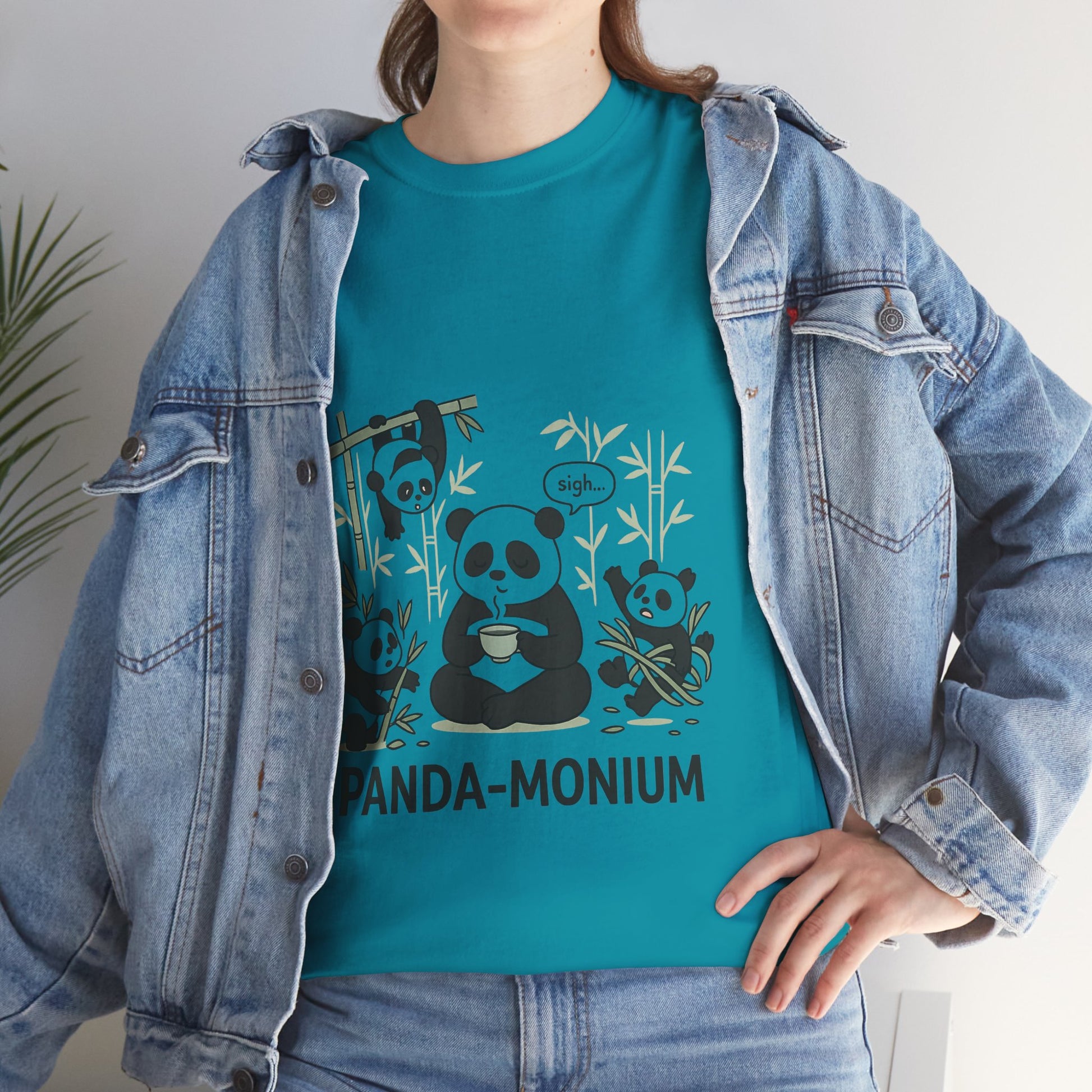 Unisex Panda-Monium T-Shirt – Fun Casual Wear for Animal Lovers