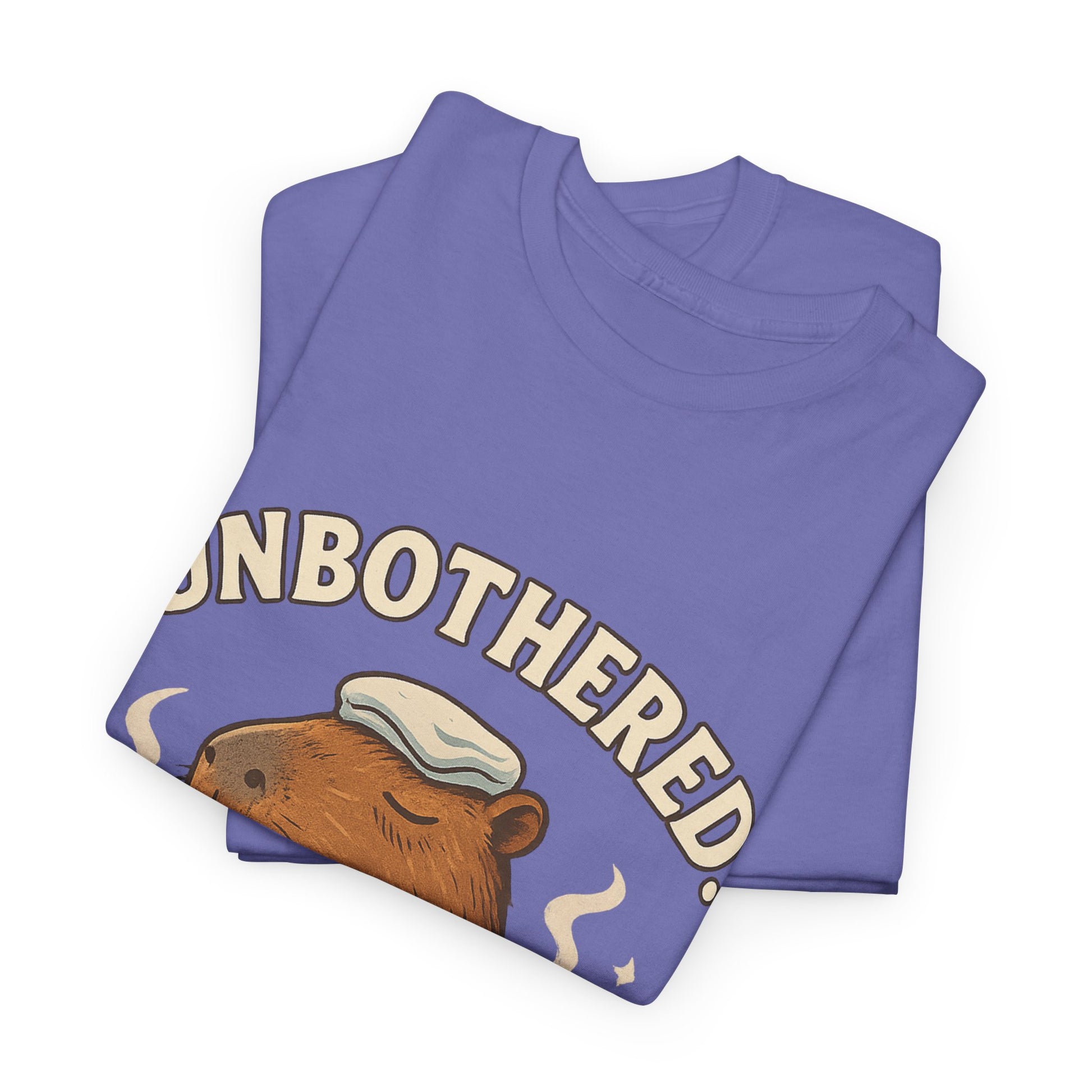 Unbothered Capybara Shirt – Funny Unisex Cotton Tee for Chill Vibes