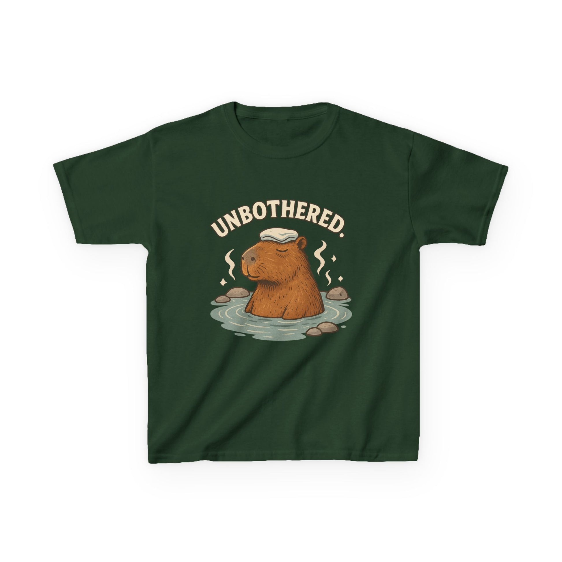 Unbothered Capybara T-Shirt for Kids – Funny Chill Animal Graphic Tee | Soft Cotton Unisex Fit