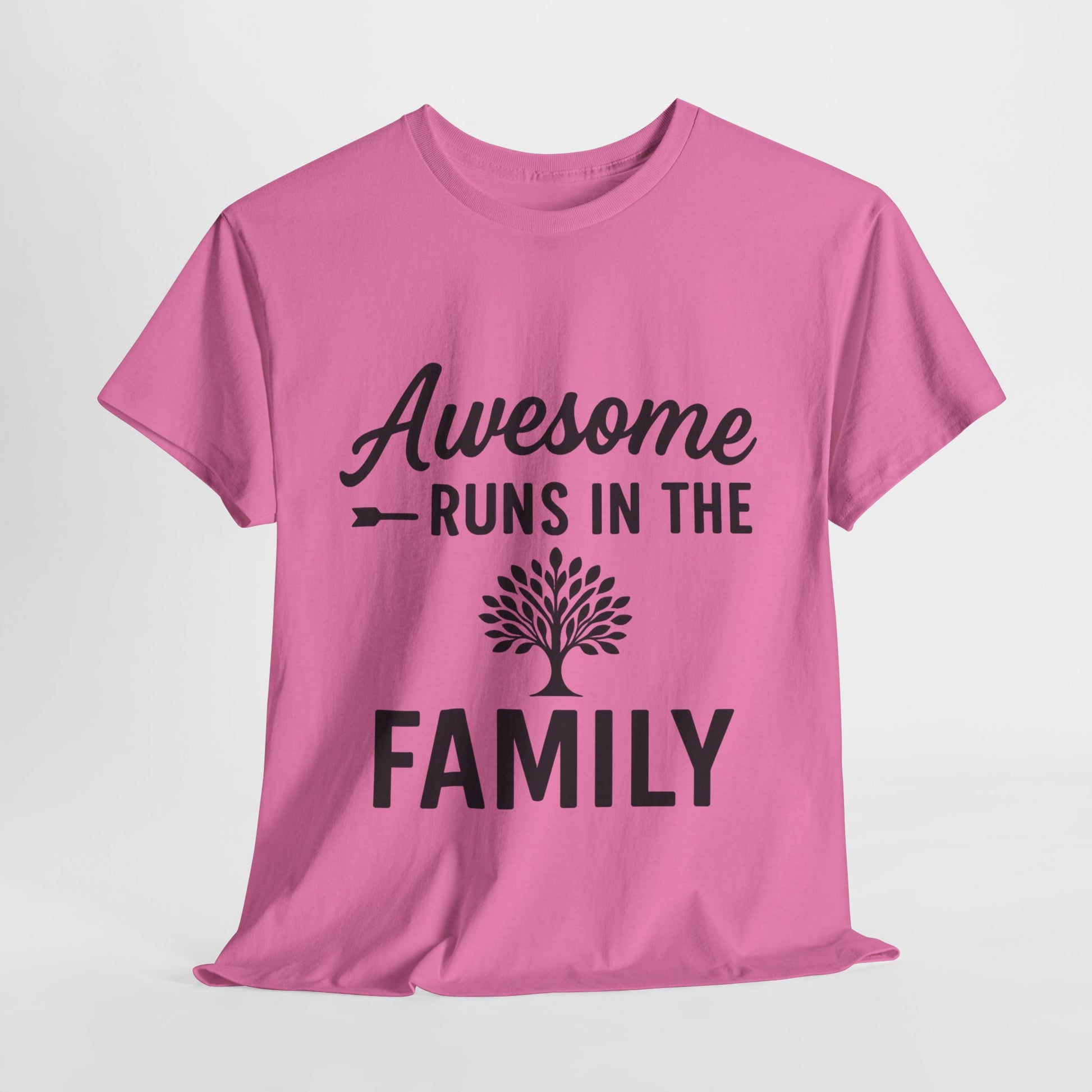 Awesome Runs In The Family – Unisex Cotton Family T-Shirt