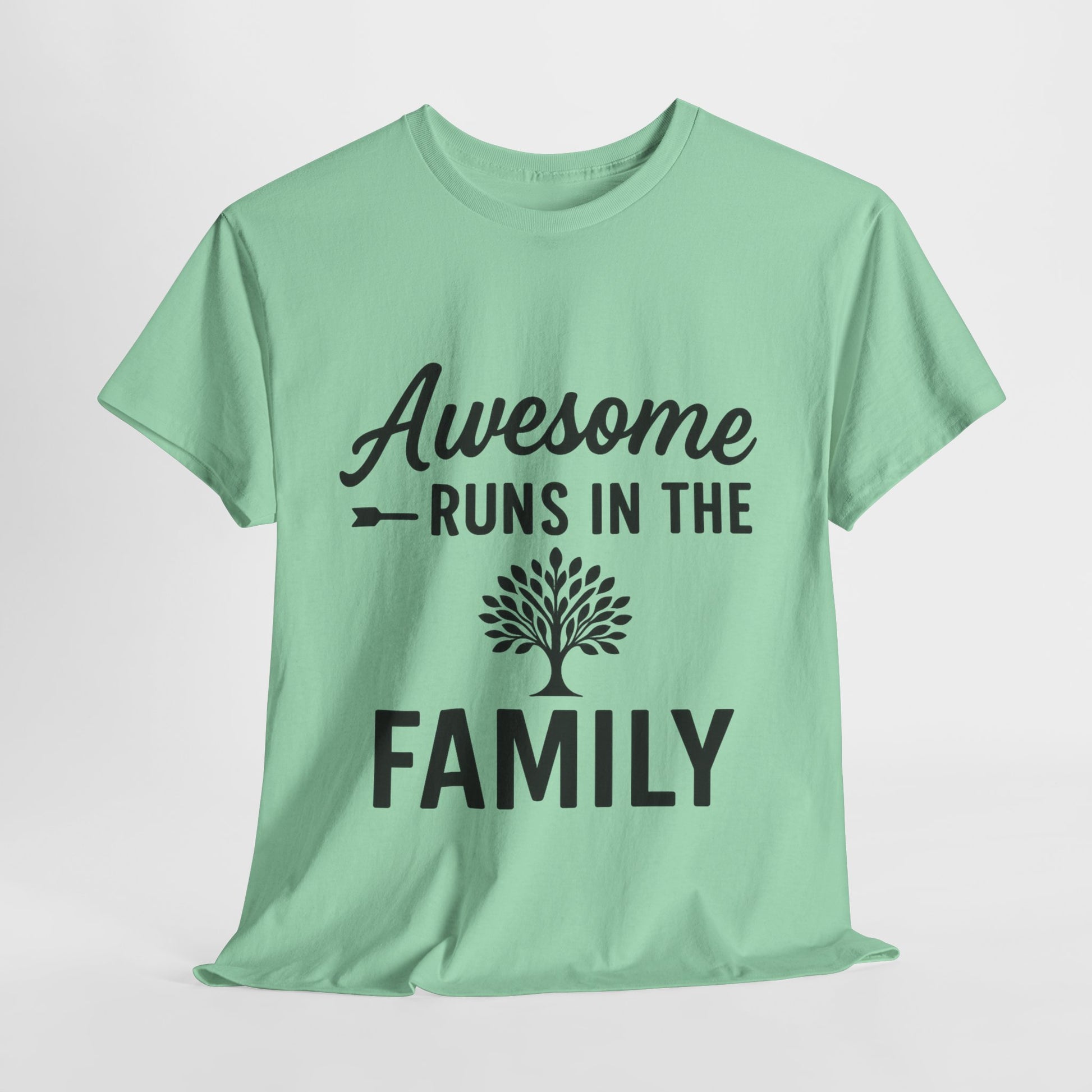 Awesome Runs In The Family – Unisex Cotton Family T-Shirt