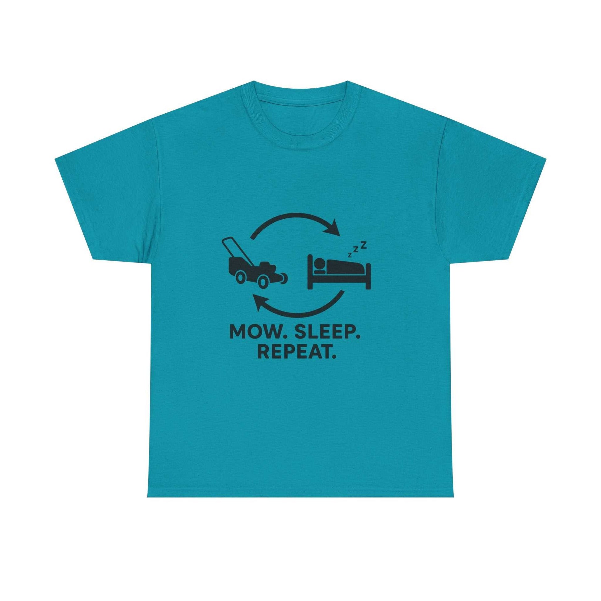 Mow. Sleep. Repeat. – Funny Lawn Care Tee for Yard Work Lovers