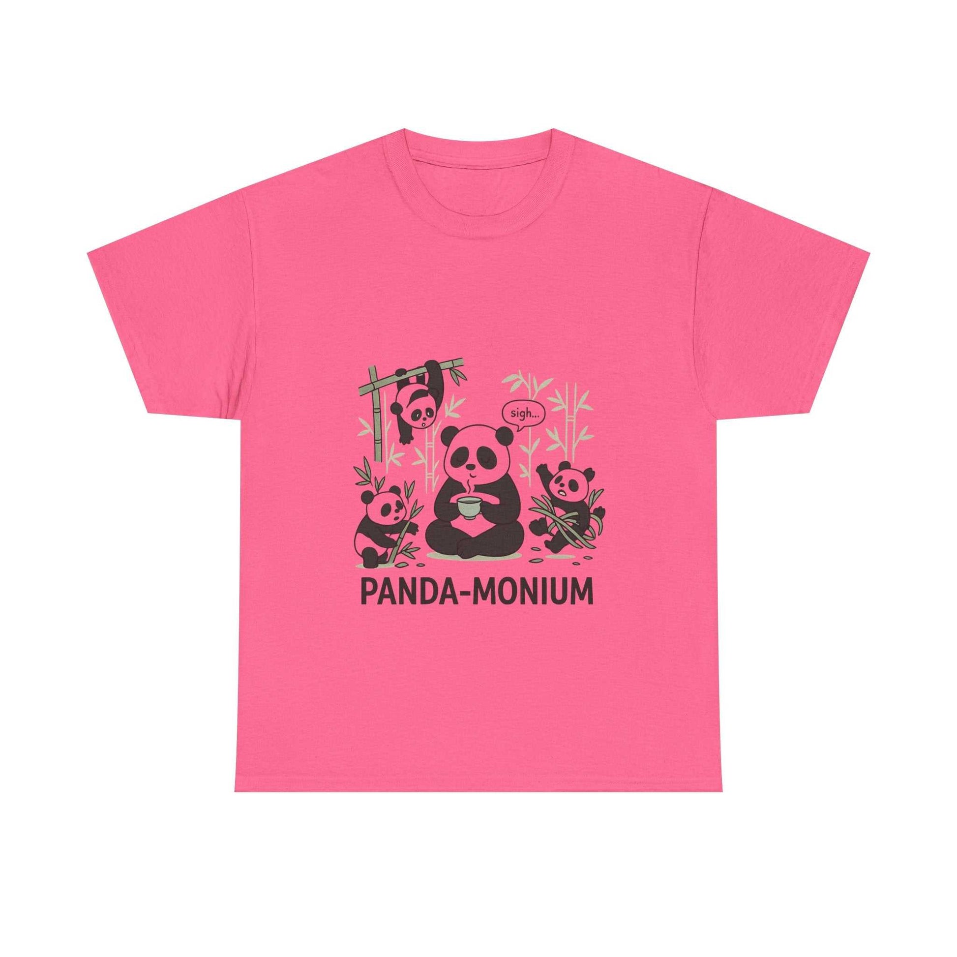 Unisex Panda-Monium T-Shirt – Fun Casual Wear for Animal Lovers