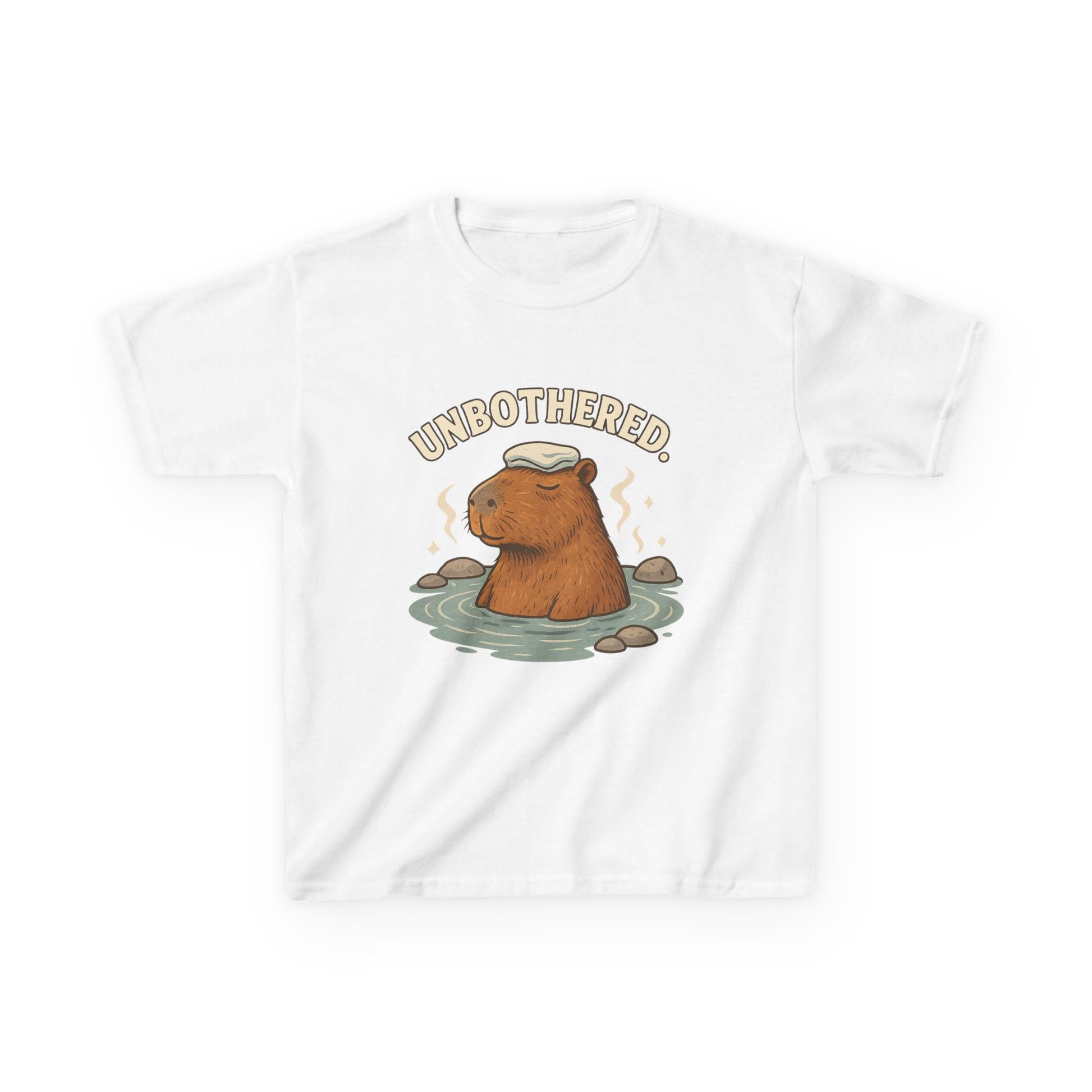 Unbothered Capybara T-Shirt for Kids – Funny Chill Animal Graphic Tee | Soft Cotton Unisex Fit