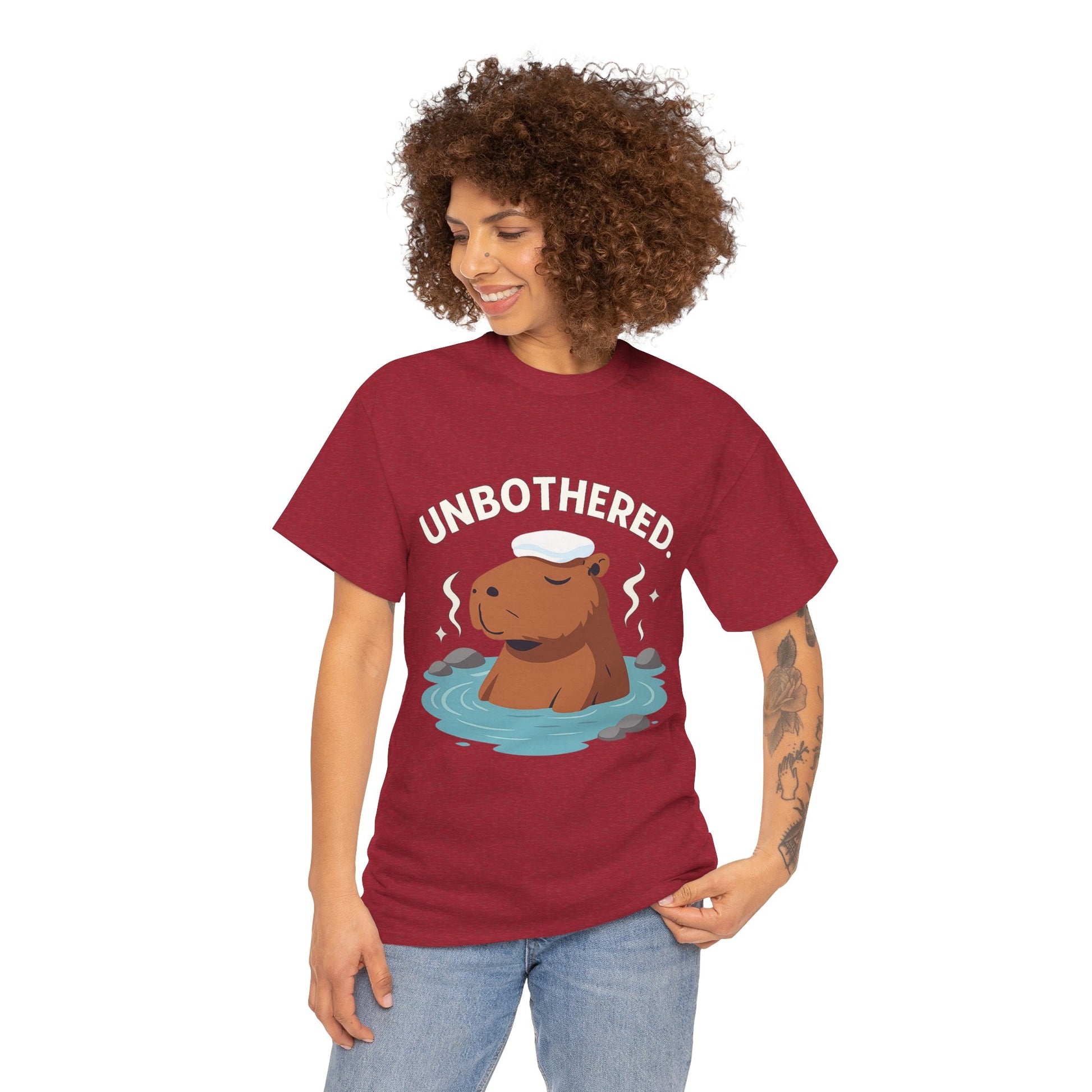 Chill Capybara Shirt – Unisex Heavy Cotton Tee with Relaxed Vibes