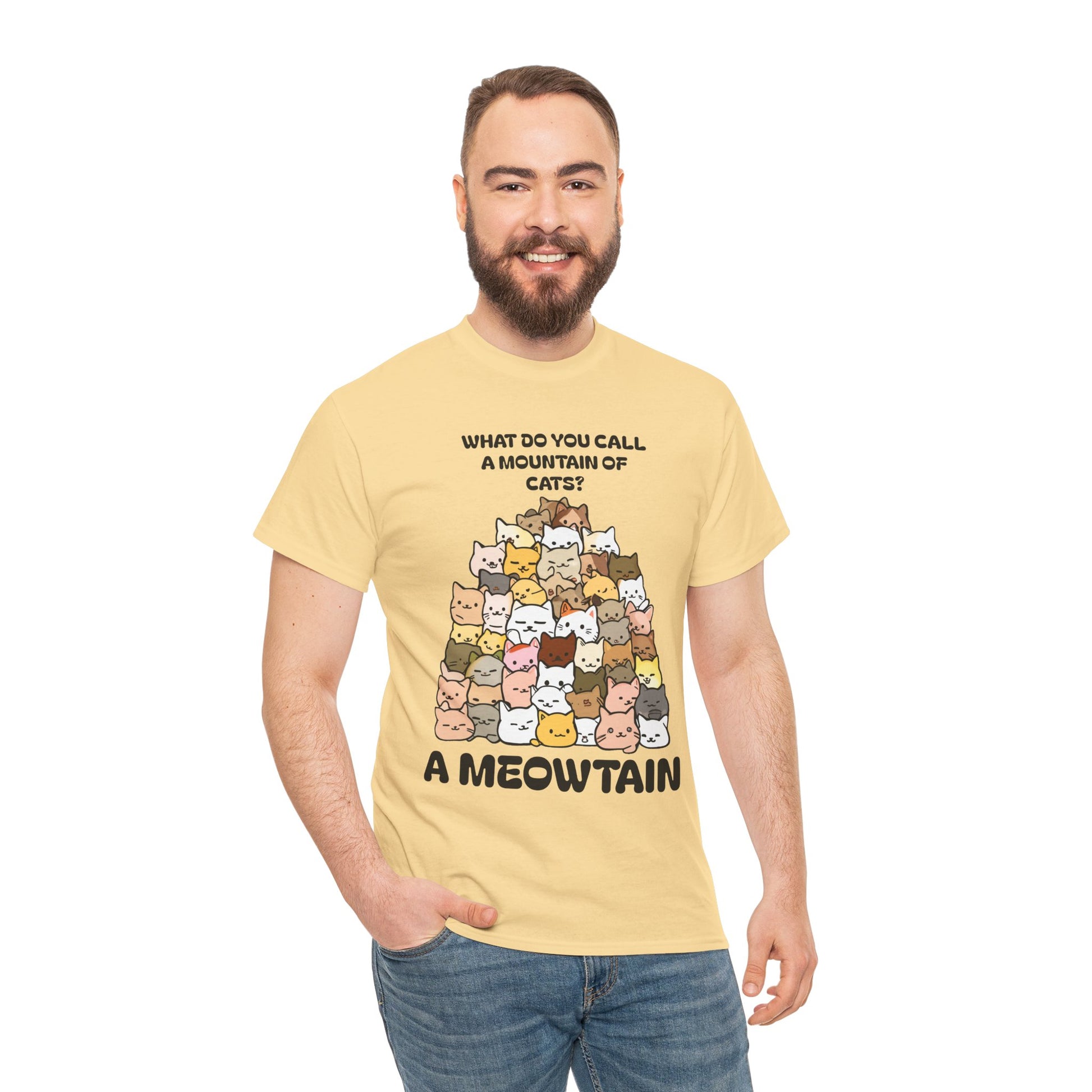 A Meowtain! Funny Cat Pile T-Shirt – Cute Kitty Graphic Tee