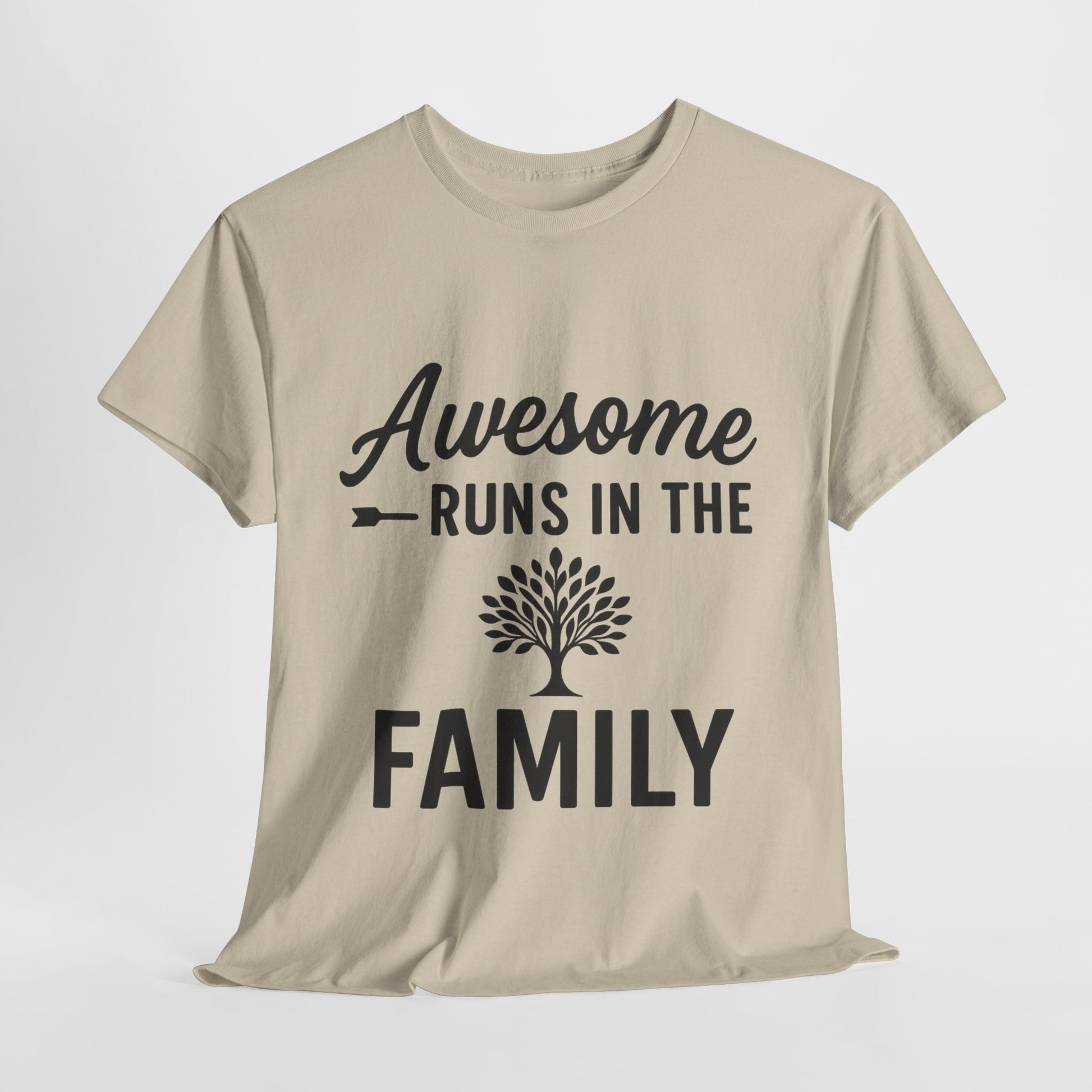 Awesome Runs In The Family – Unisex Cotton Family T-Shirt
