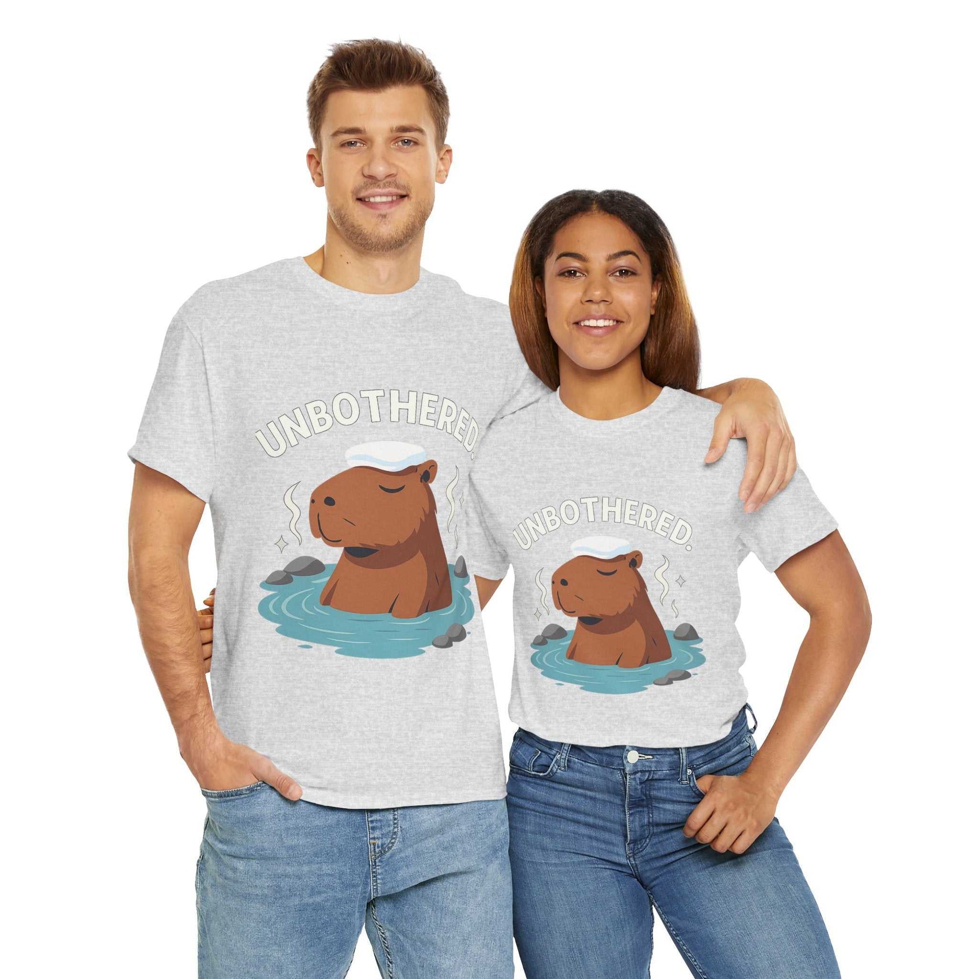Chill Capybara Shirt – Unisex Heavy Cotton Tee with Relaxed Vibes