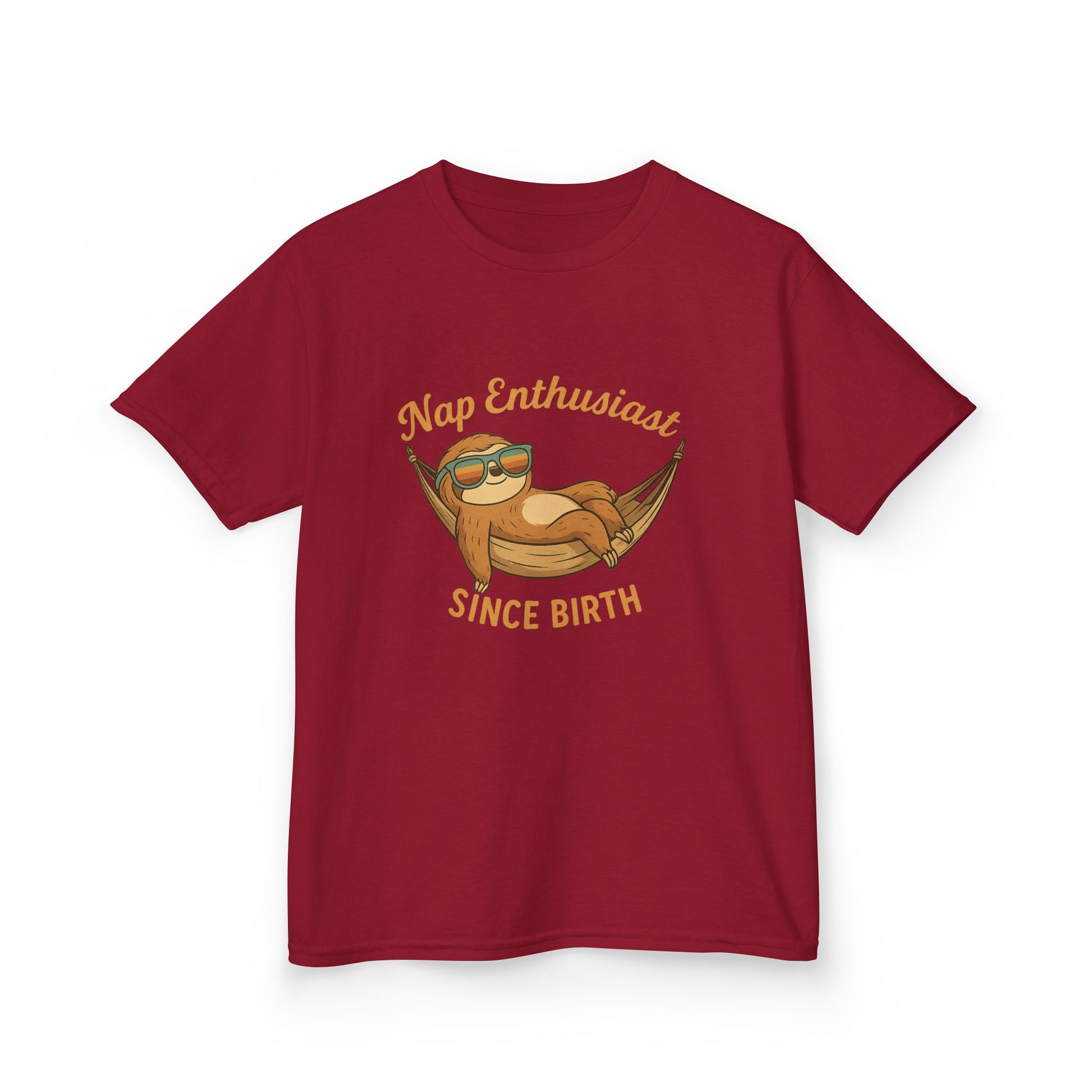 Nap Enthusiast – Vintage Sloth T-Shirt for Kids | Funny Lazy Unisex Cotton Tee