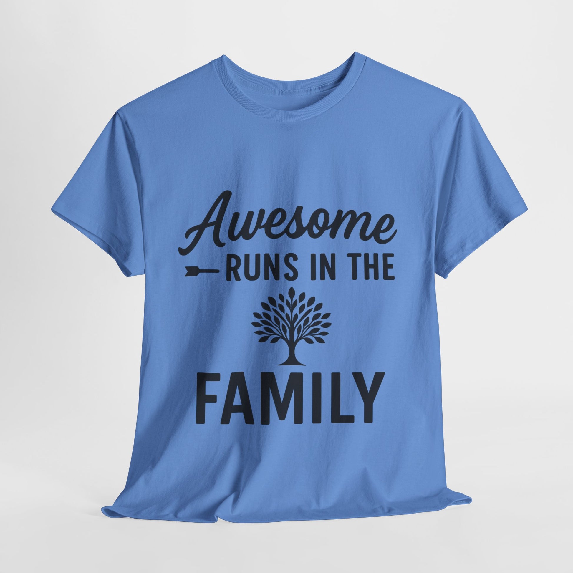 Awesome Runs In The Family – Unisex Cotton Family T-Shirt