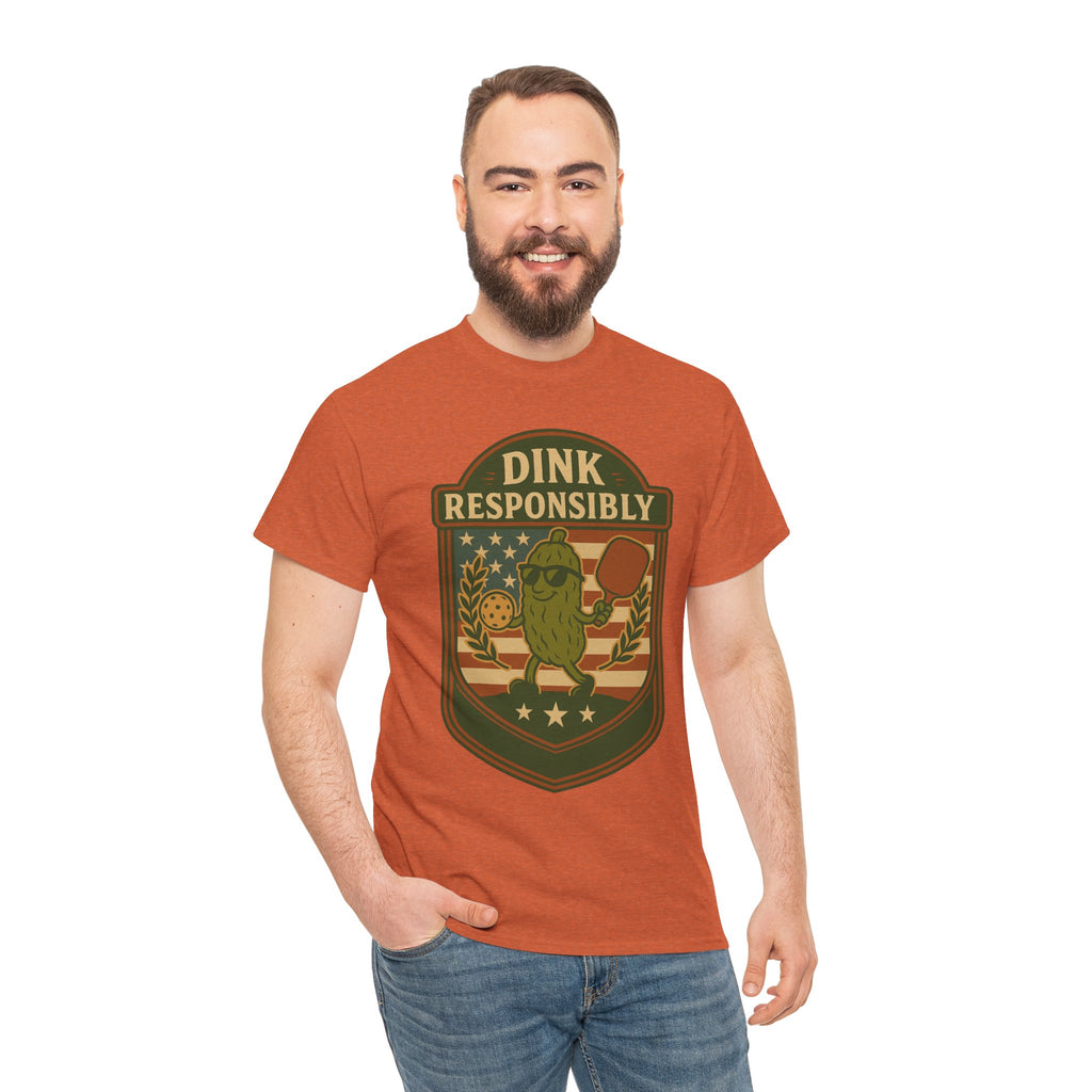 Dink Responsibly Pickleball T-Shirt – Funny Sports Tee