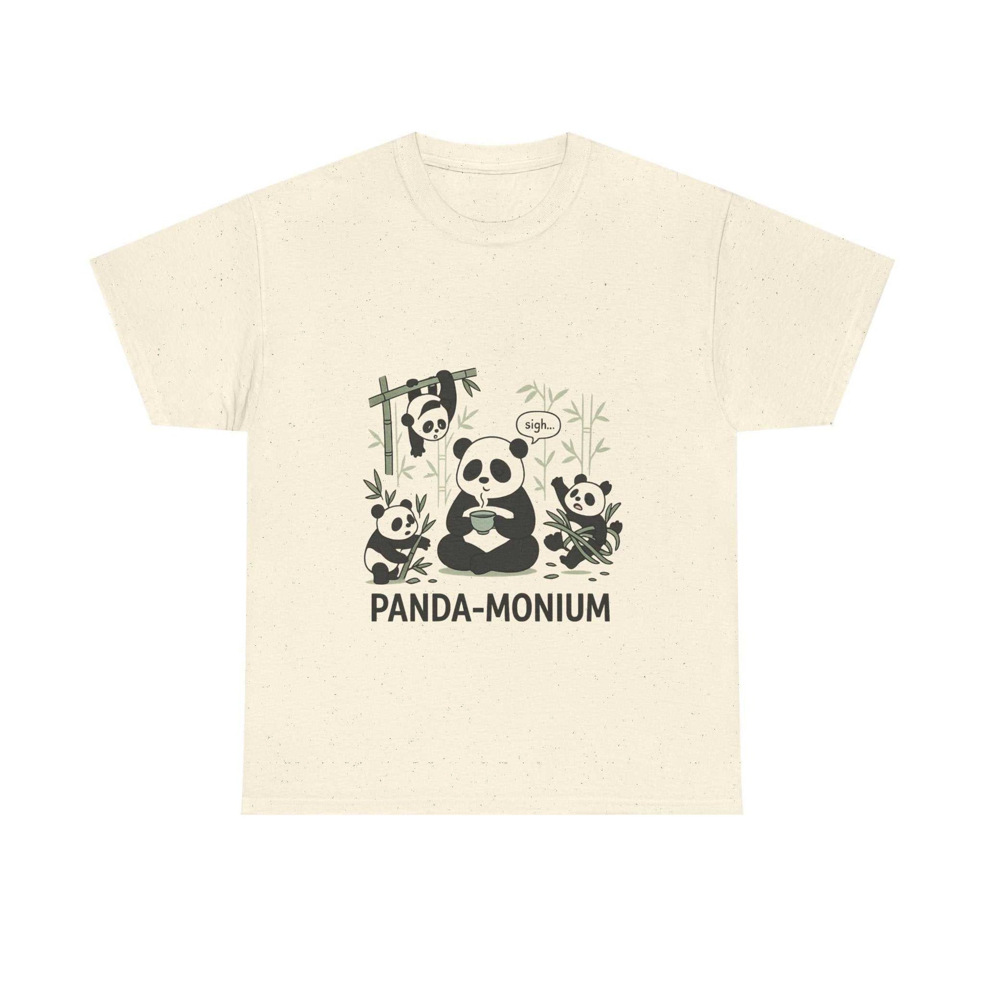 Unisex Panda-Monium T-Shirt – Fun Casual Wear for Animal Lovers
