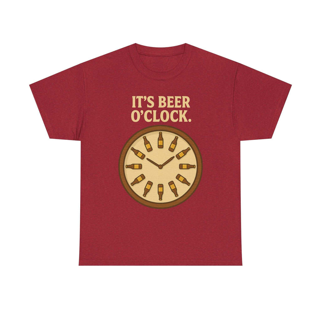 It’s Beer O’Clock Tee – Funny Unisex Cotton Beer Lover Shirt