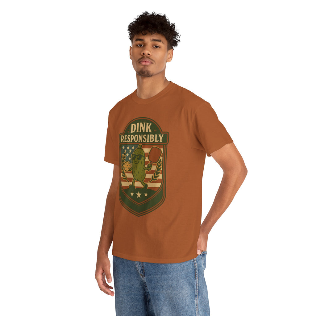 Dink Responsibly Pickleball T-Shirt – Funny Sports Tee