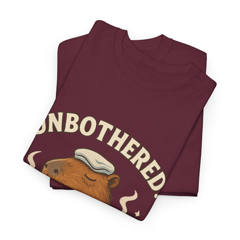 Unbothered Capybara Shirt – Funny Unisex Cotton Tee for Chill Vibes