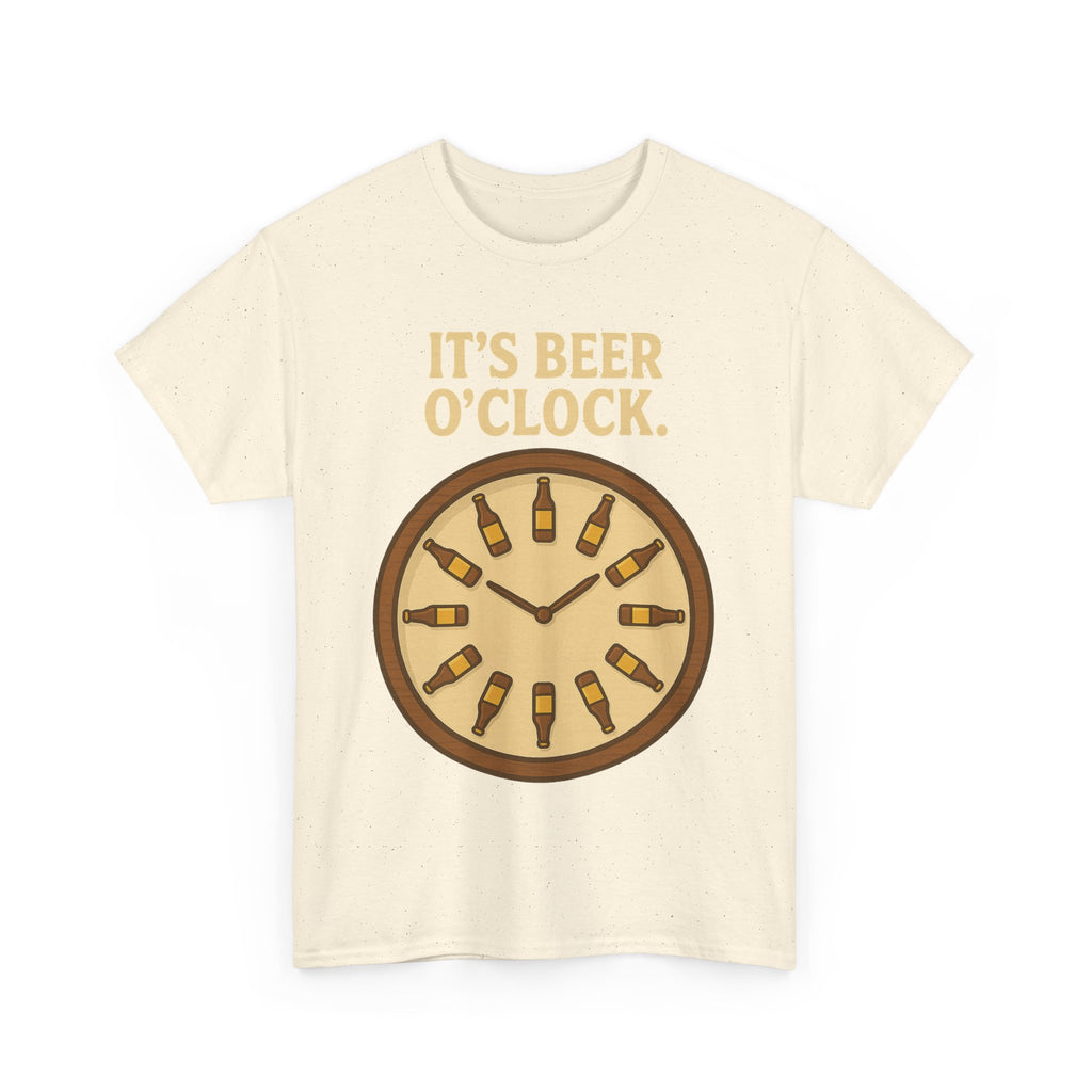 It’s Beer O’Clock Tee – Funny Unisex Cotton Beer Lover Shirt