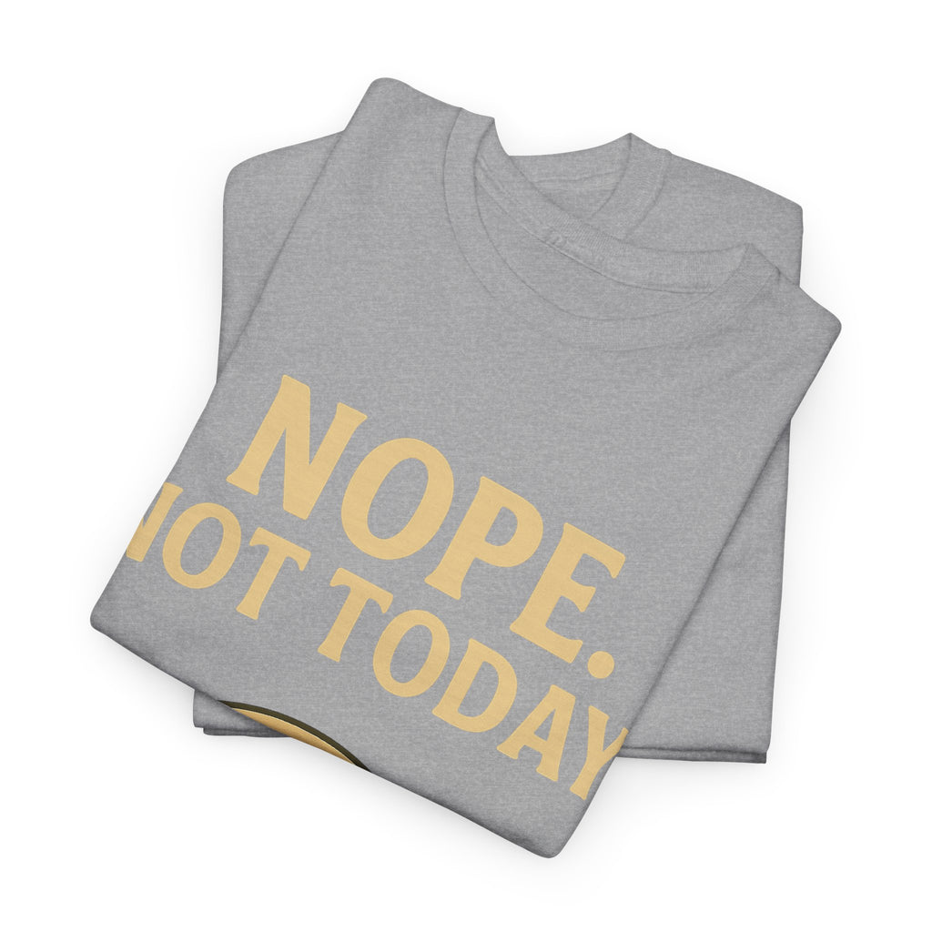 Lazy Cat "Nope. Not Today." Funny Graphic T-Shirt