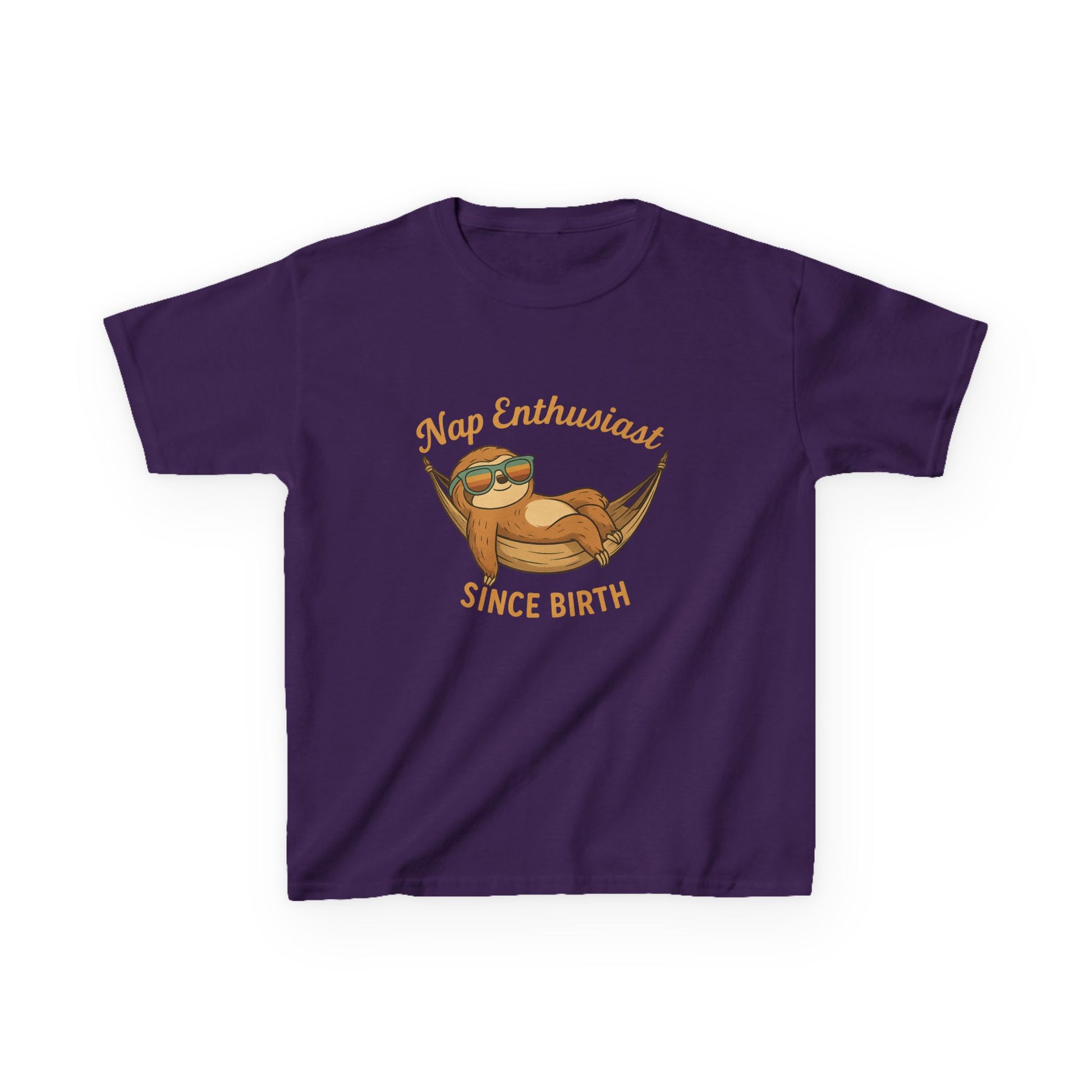 Nap Enthusiast – Vintage Sloth T-Shirt for Kids | Funny Lazy Unisex Cotton Tee