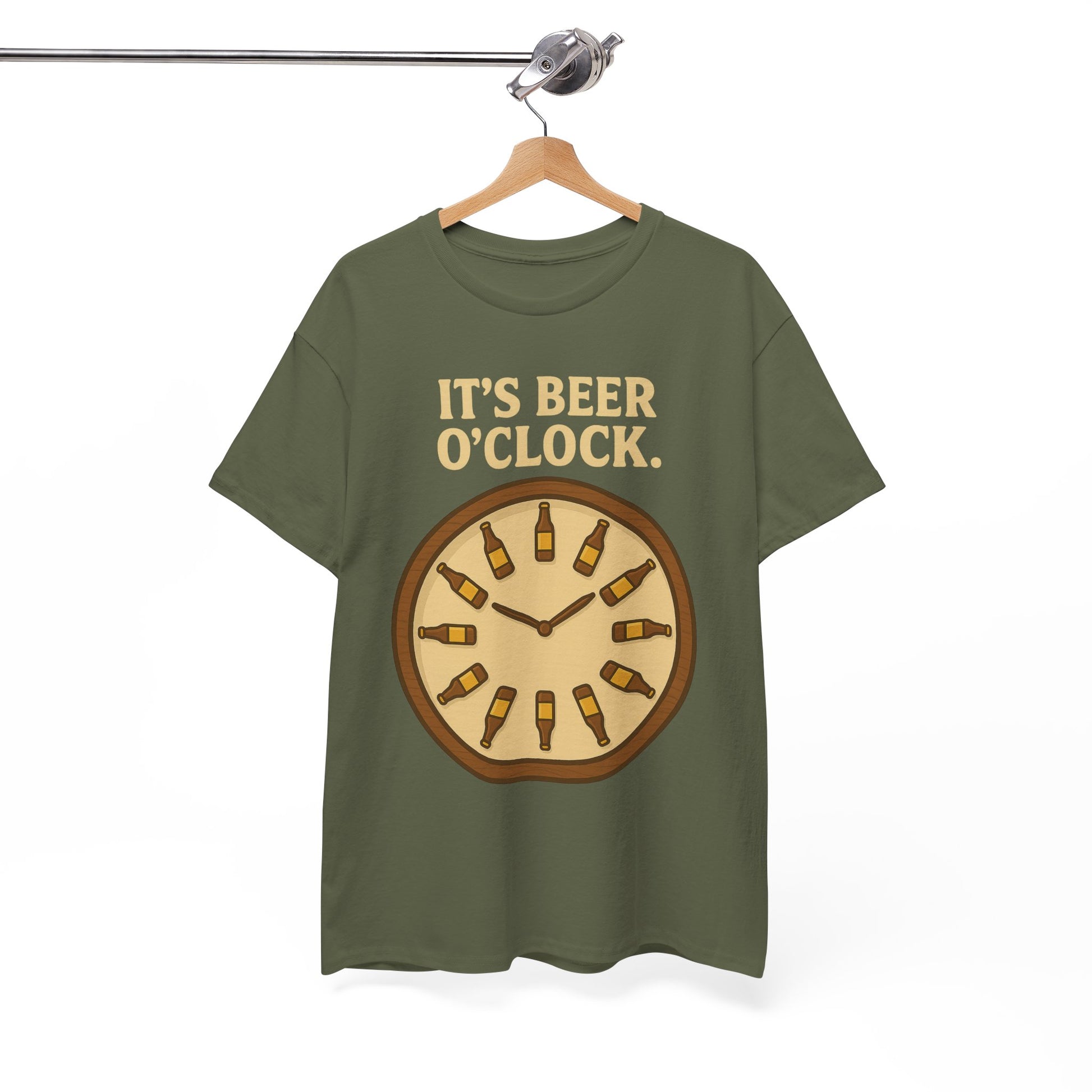 It’s Beer O’Clock Tee – Funny Unisex Cotton Beer Lover Shirt