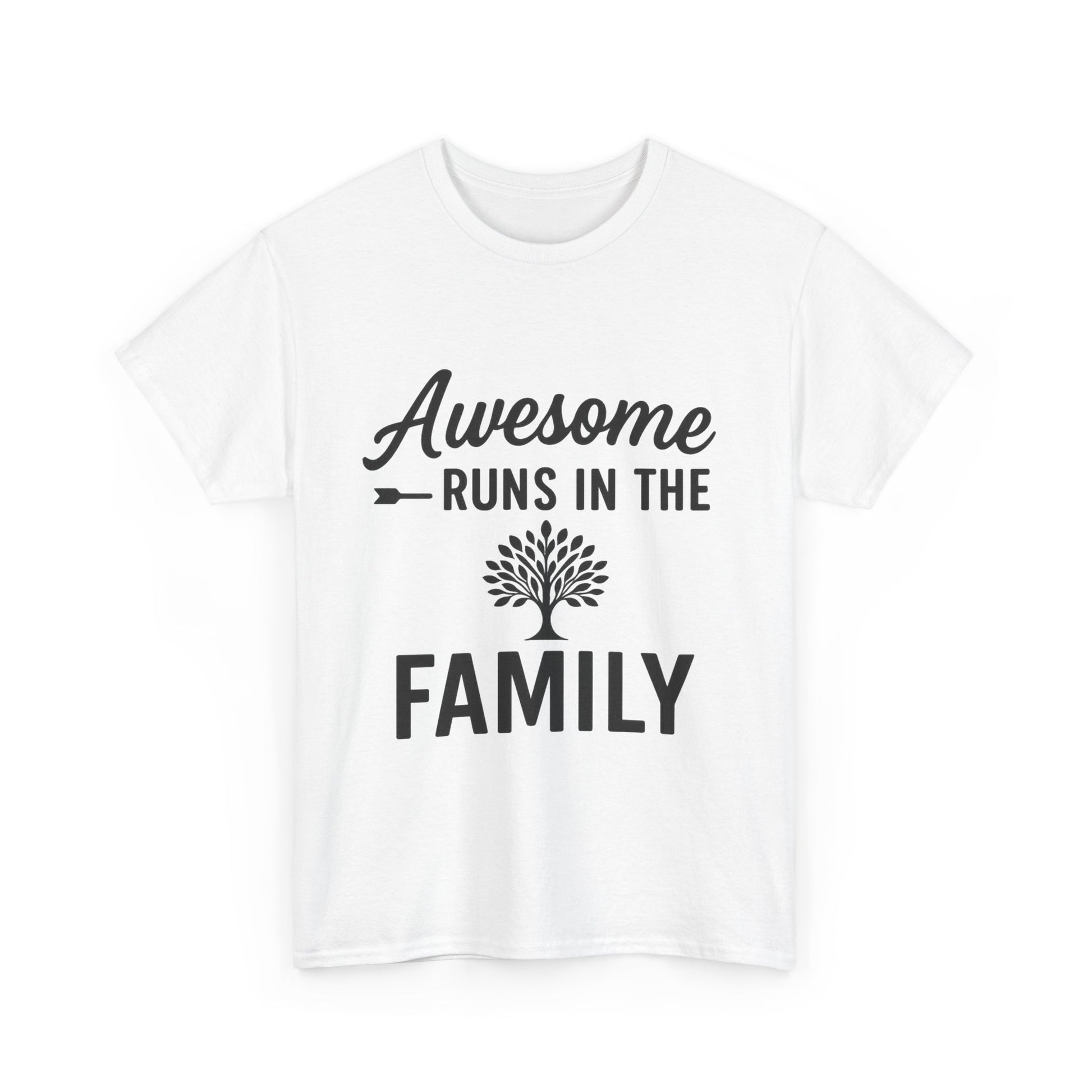 Awesome Runs In The Family – Unisex Cotton Family T-Shirt