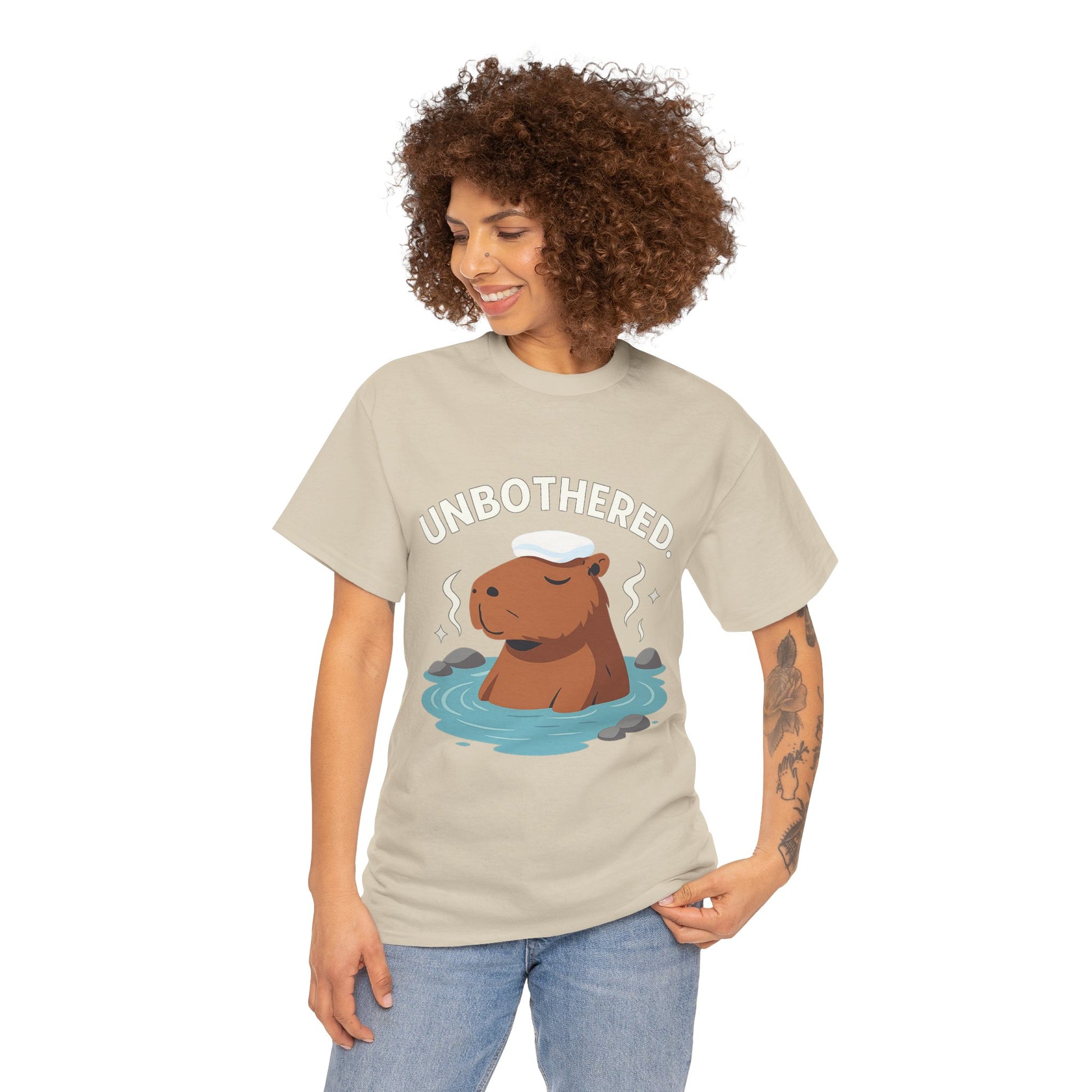 Chill Capybara Shirt – Unisex Heavy Cotton Tee with Relaxed Vibes