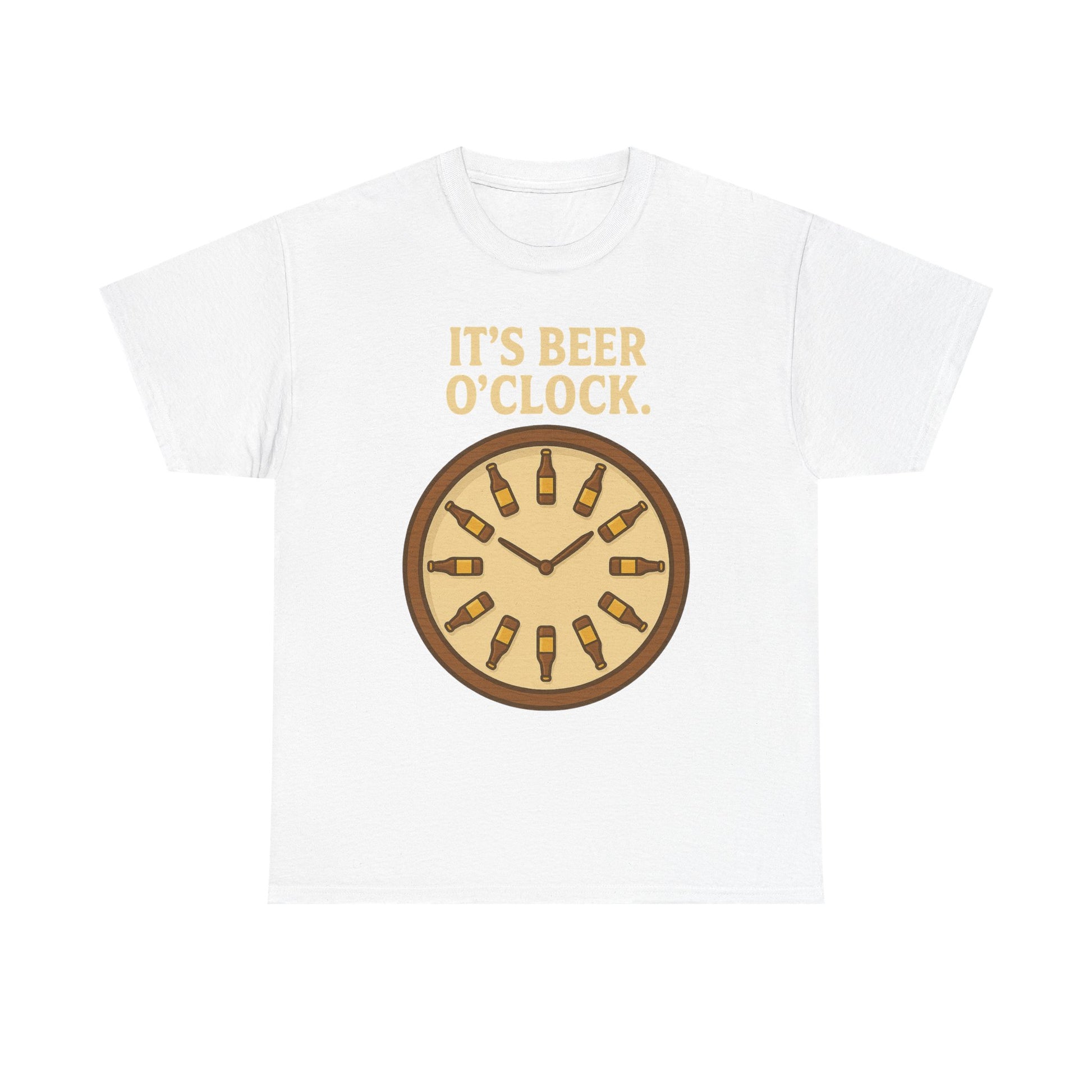 It’s Beer O’Clock Tee – Funny Unisex Cotton Beer Lover Shirt