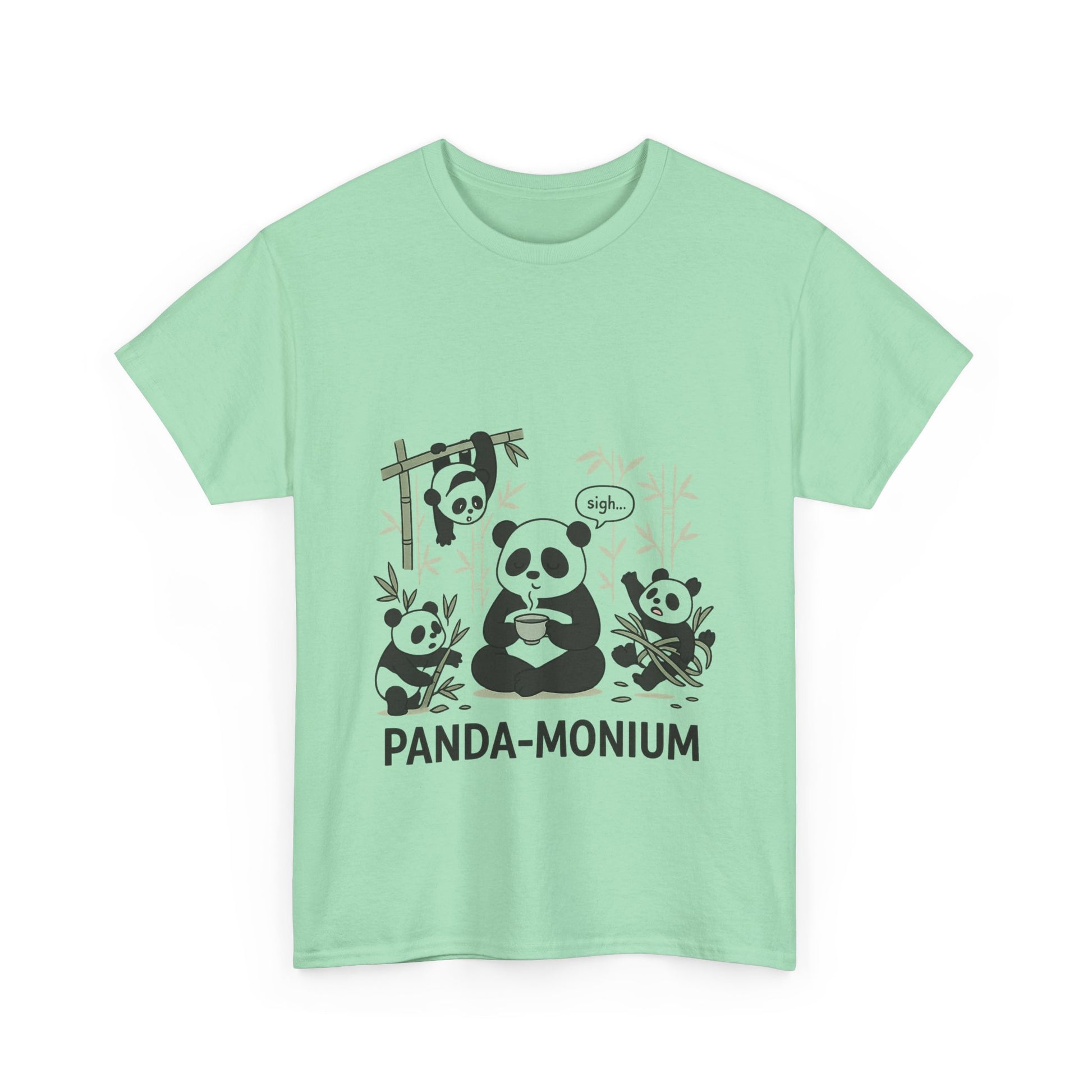 Unisex Panda-Monium T-Shirt – Fun Casual Wear for Animal Lovers