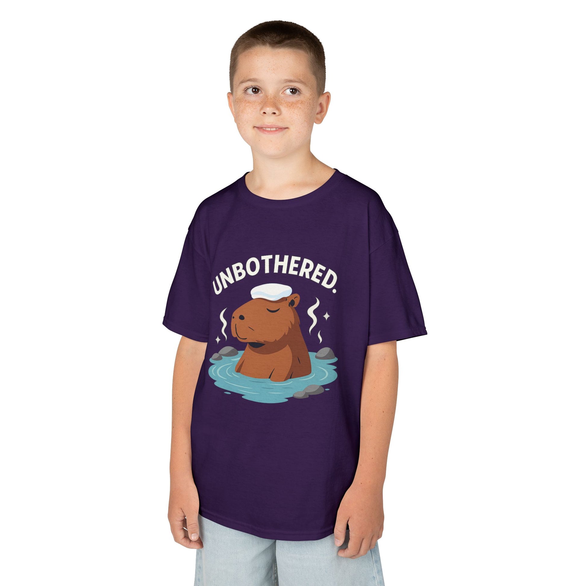 Chill Capybara Kids T-Shirt – Relaxed Vibe Unisex Heavy Cotton Tee