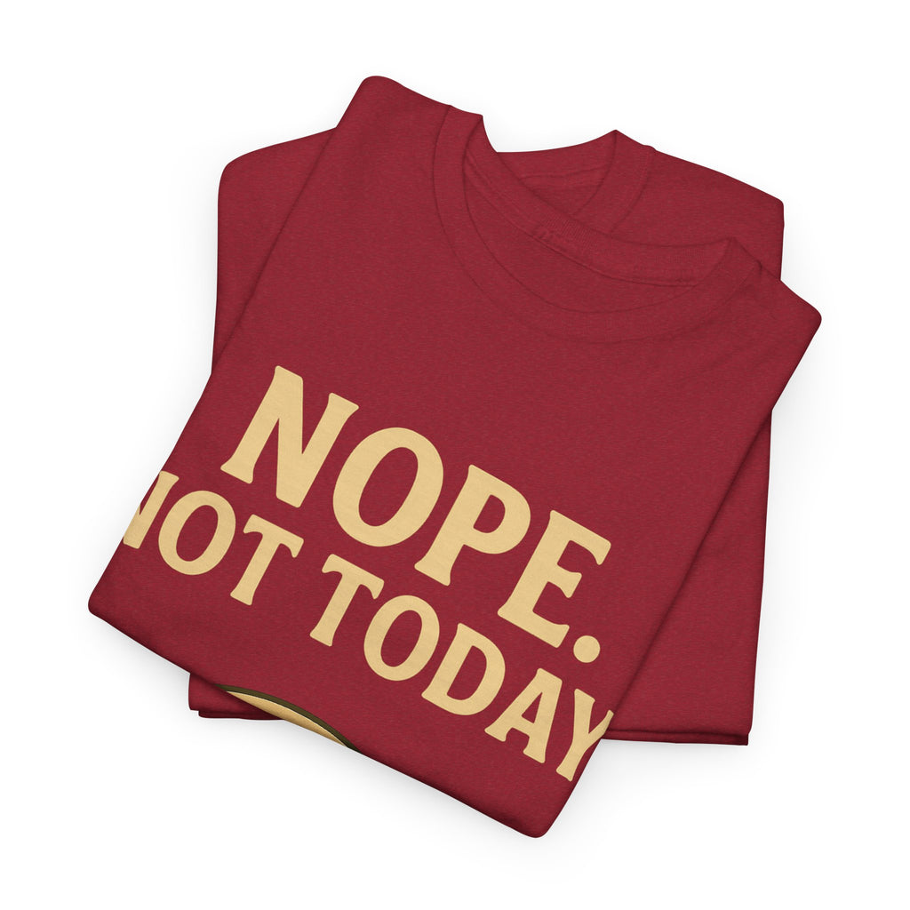 Lazy Cat "Nope. Not Today." Funny Graphic T-Shirt