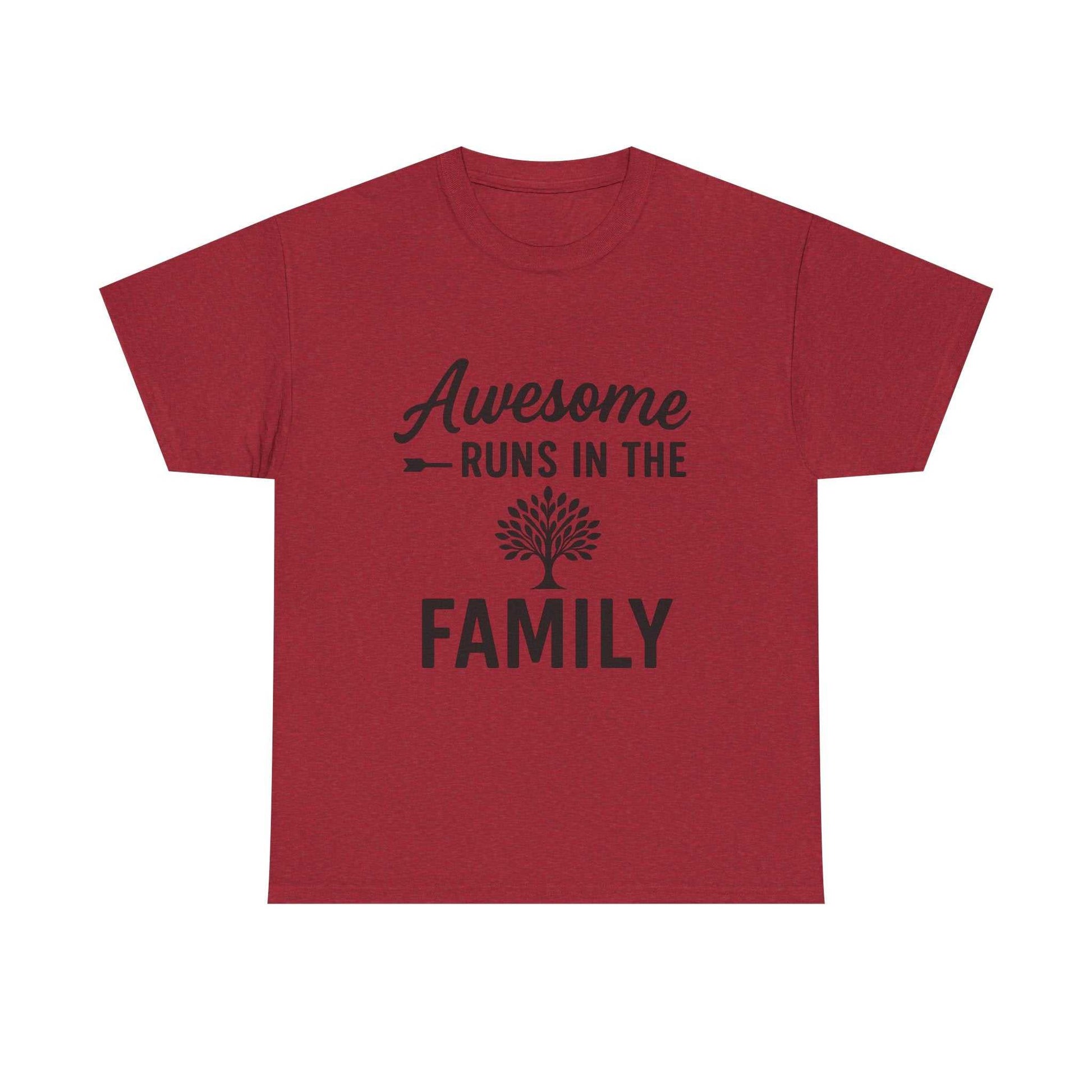 Awesome Runs In The Family – Unisex Cotton Family T-Shirt