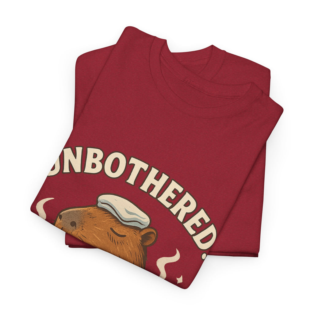 Unbothered Capybara Shirt – Funny Unisex Cotton Tee for Chill Vibes
