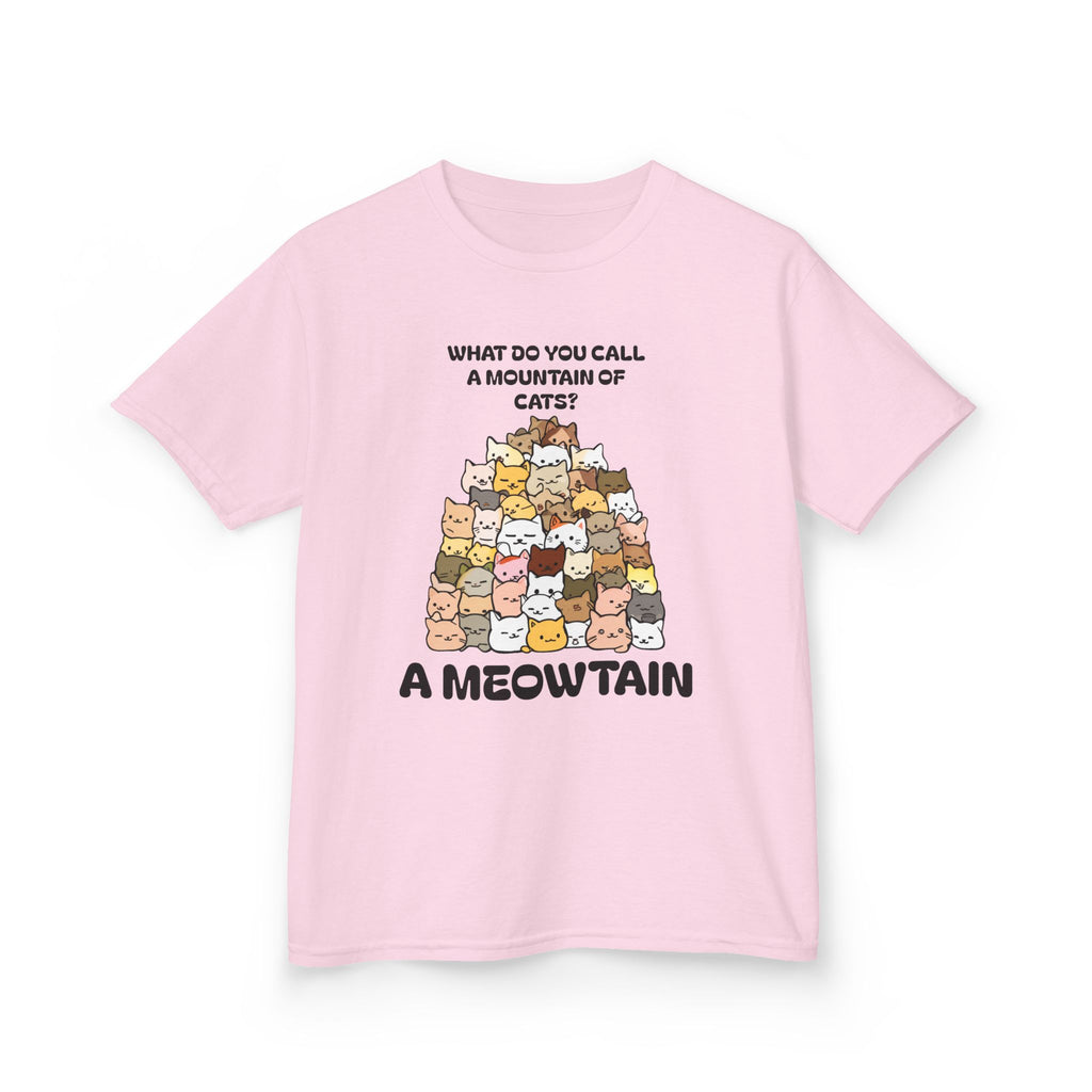 A Meowtain! Funny Cat Pile T-Shirt for Kids – Cute Unisex Graphic Tee