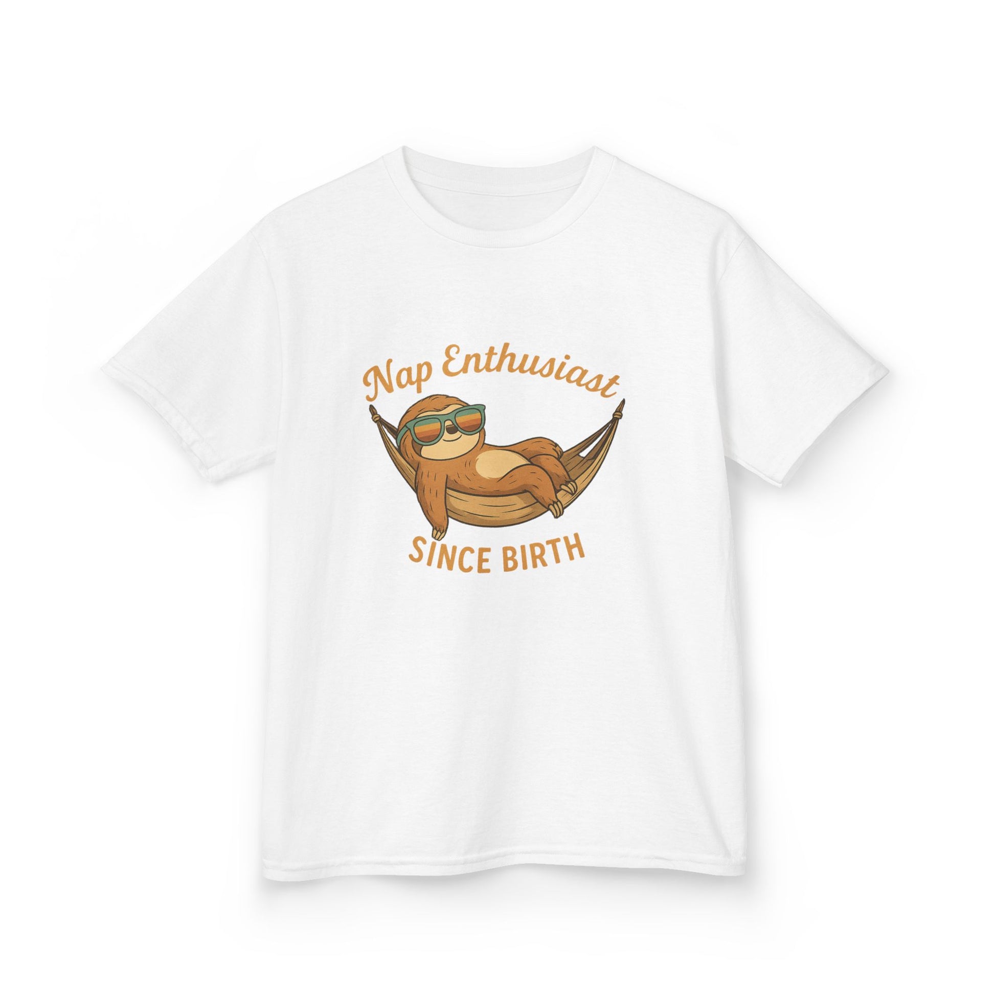 Nap Enthusiast – Vintage Sloth T-Shirt for Kids | Funny Lazy Unisex Cotton Tee