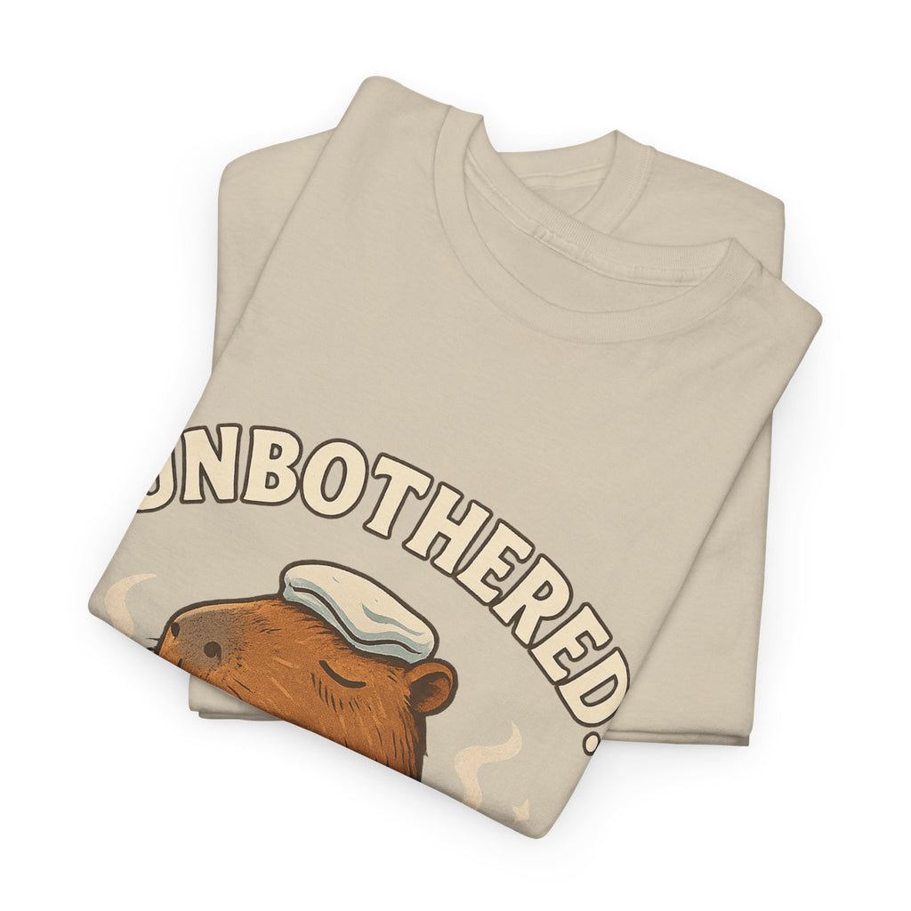 Unbothered Capybara Shirt – Funny Unisex Cotton Tee for Chill Vibes