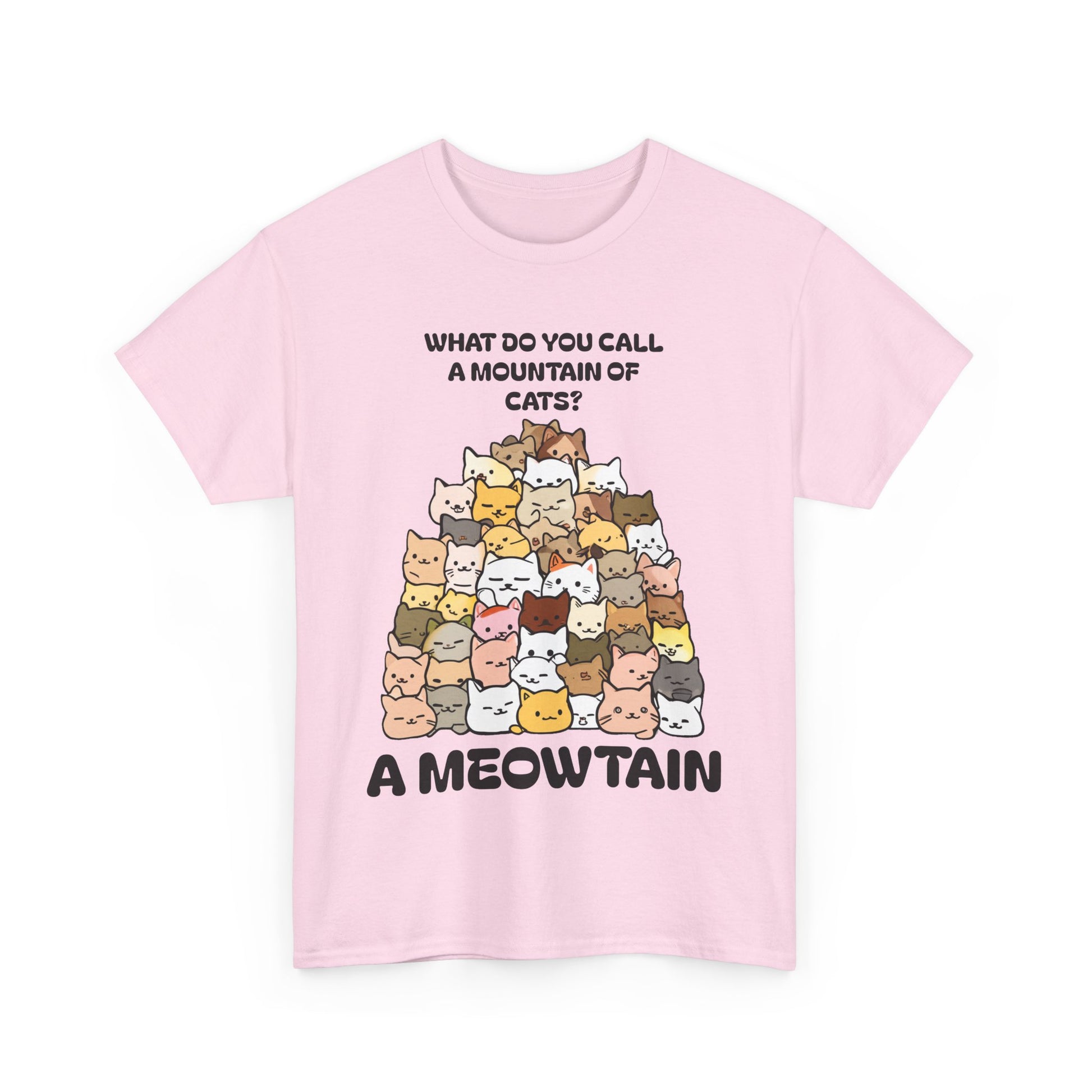 A Meowtain! Funny Cat Pile T-Shirt – Cute Kitty Graphic Tee