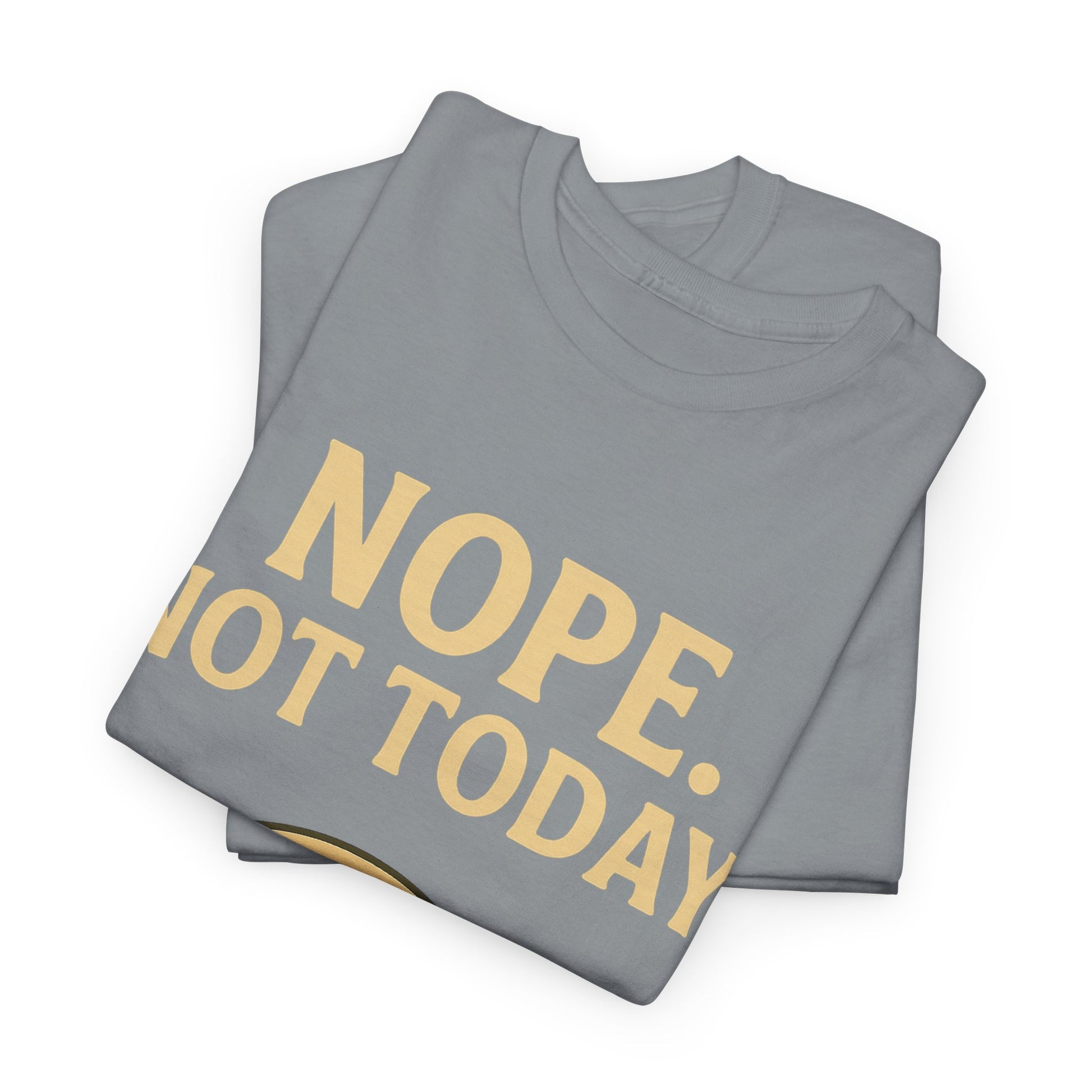 Lazy Cat "Nope. Not Today." Funny Graphic T-Shirt