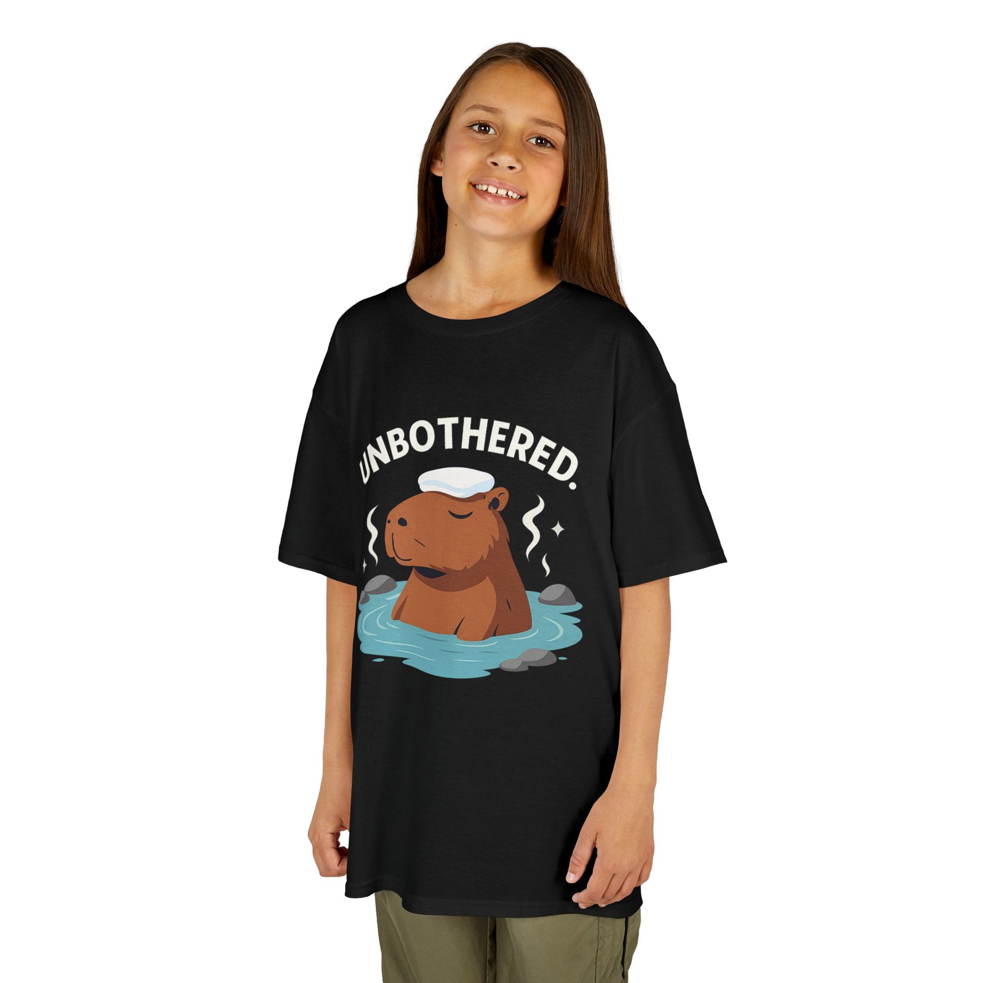 Chill Capybara Kids T-Shirt – Relaxed Vibe Unisex Heavy Cotton Tee