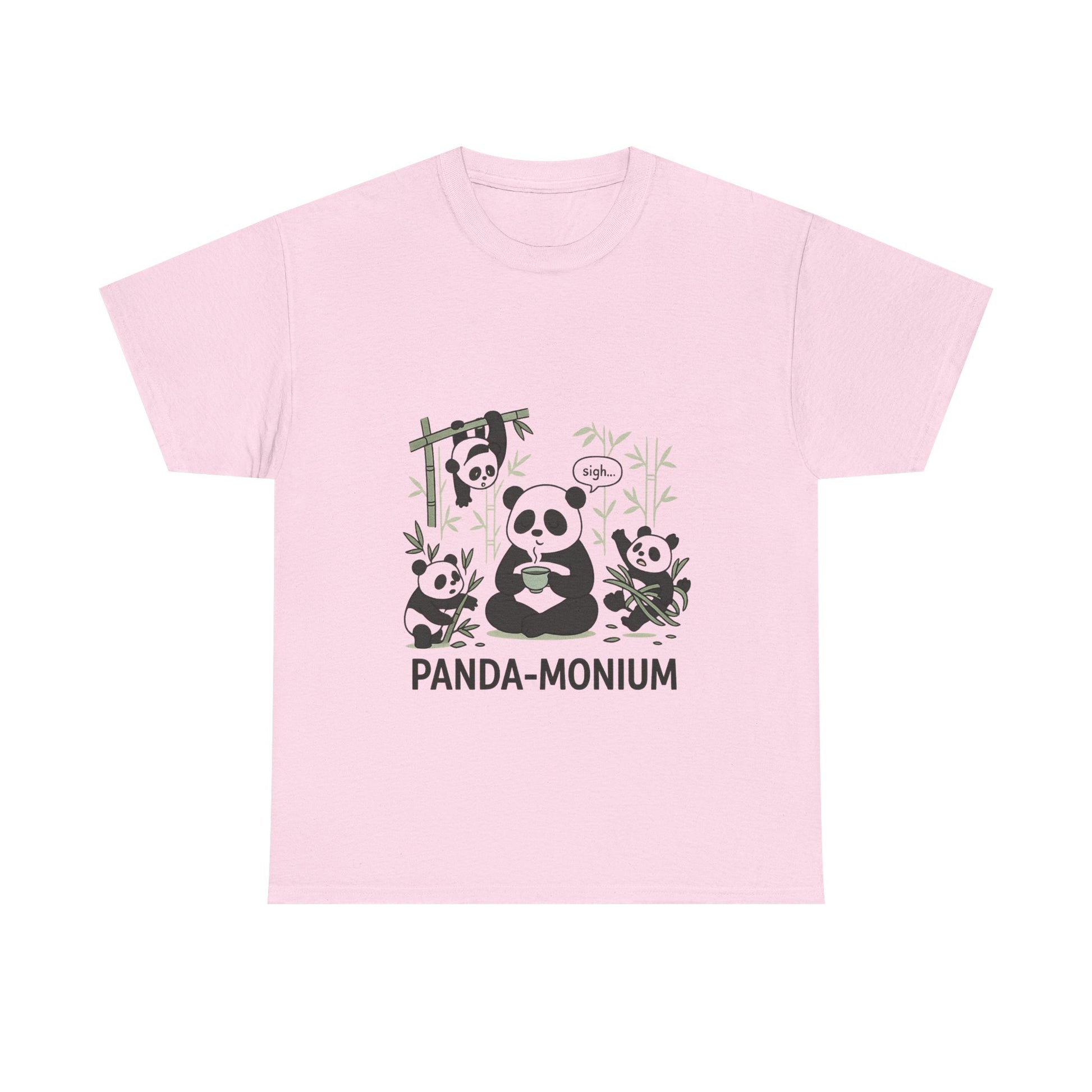Unisex Panda-Monium T-Shirt – Fun Casual Wear for Animal Lovers