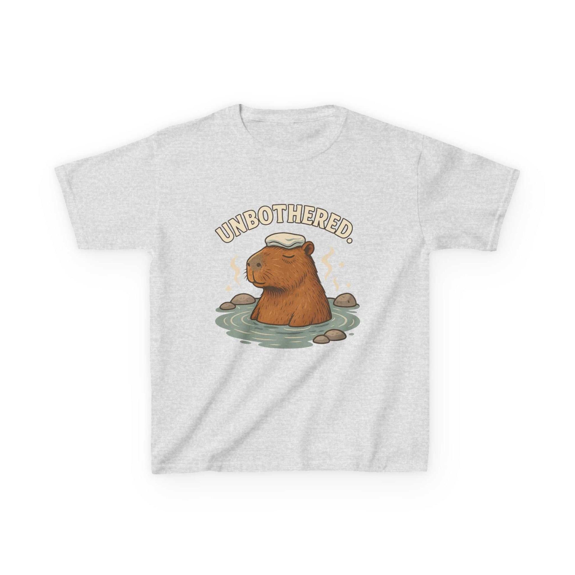 Unbothered Capybara T-Shirt for Kids – Funny Chill Animal Graphic Tee | Soft Cotton Unisex Fit